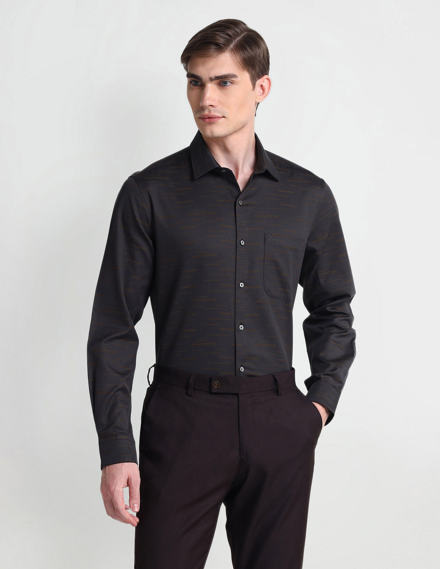 Arrow Geometric Pattern Cotton Shirt