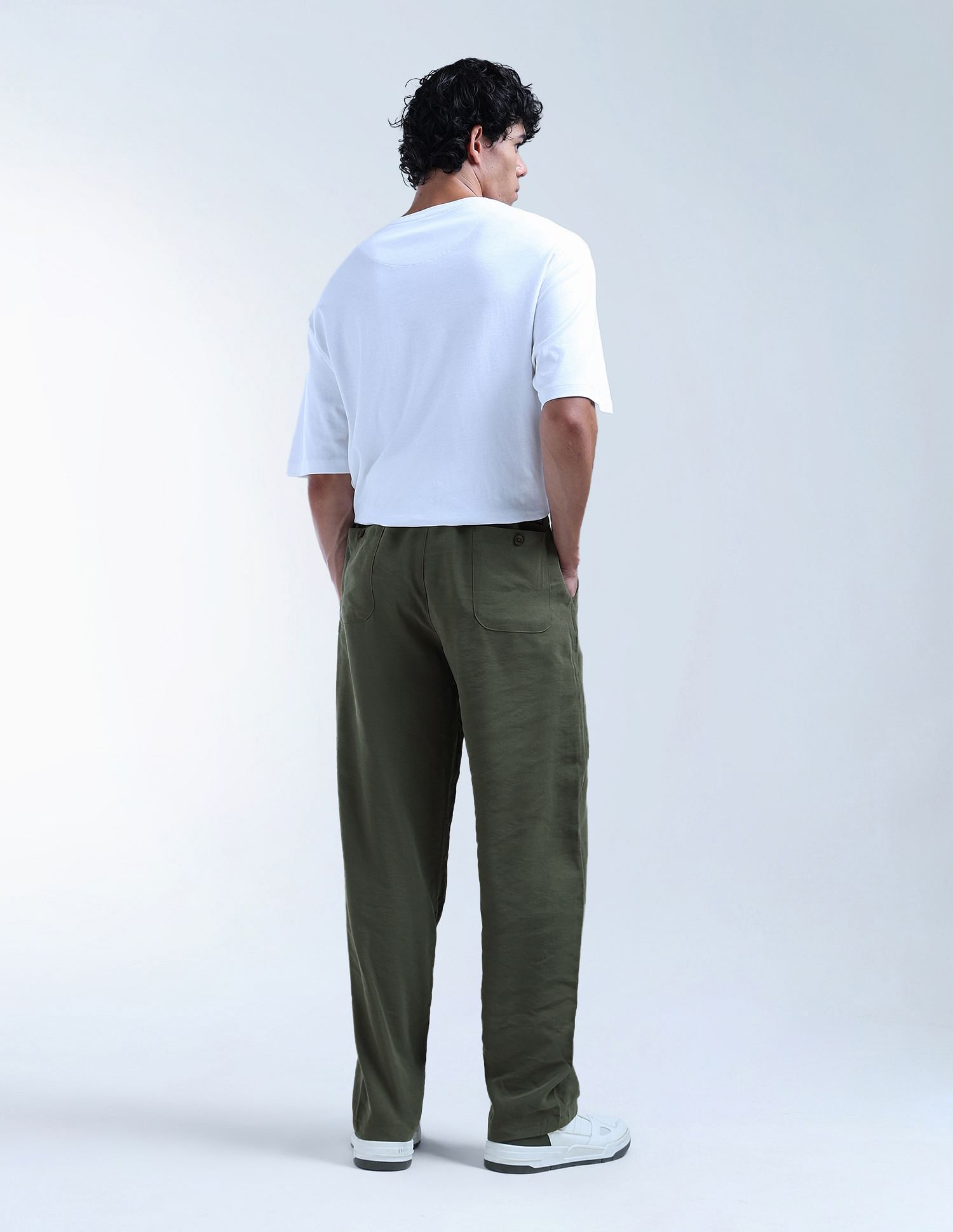 Flying Machine Solid Cobain Loose Fit Chinos