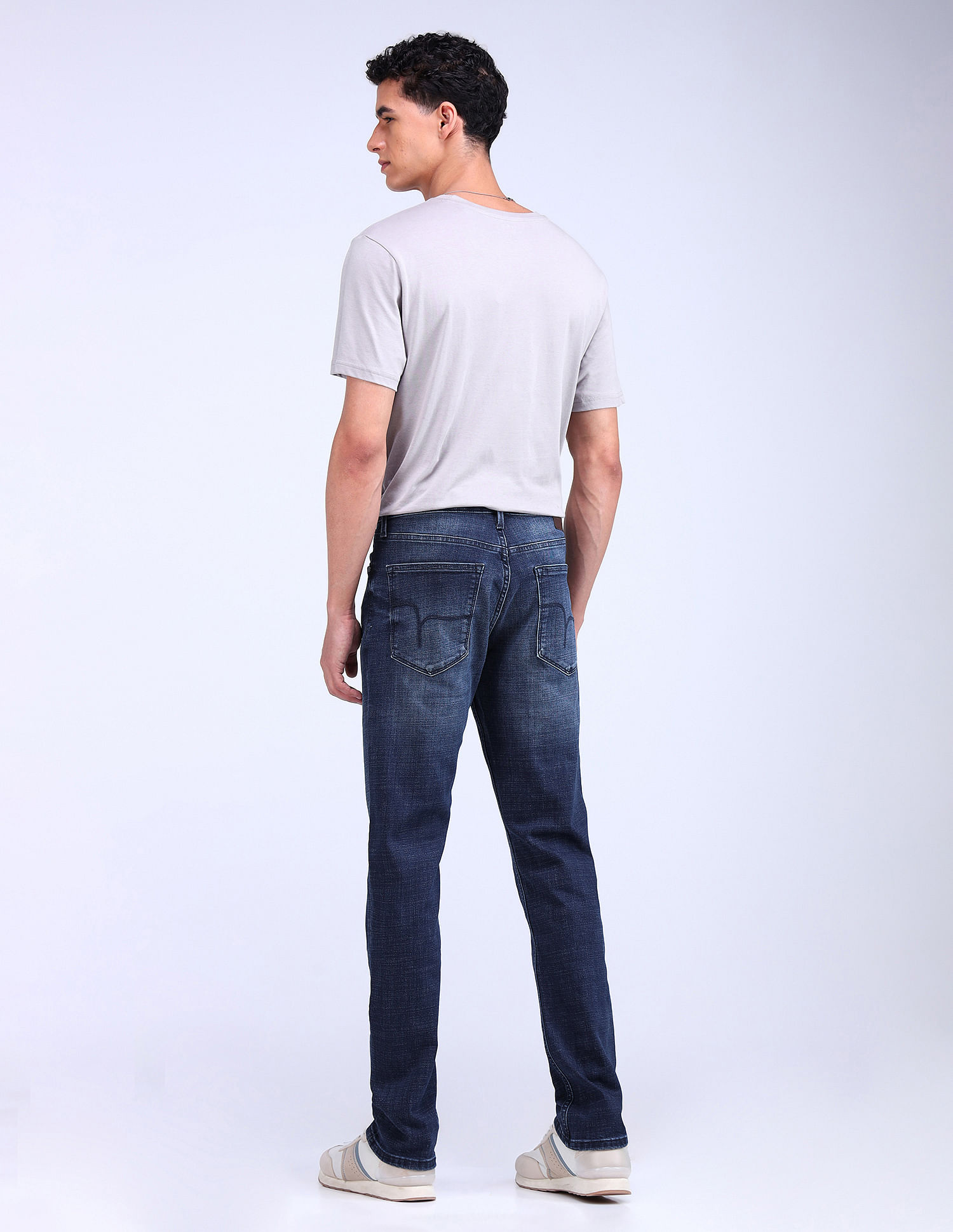Flying Machine Freddie Slim Straight Fit Stone Wash Jeans