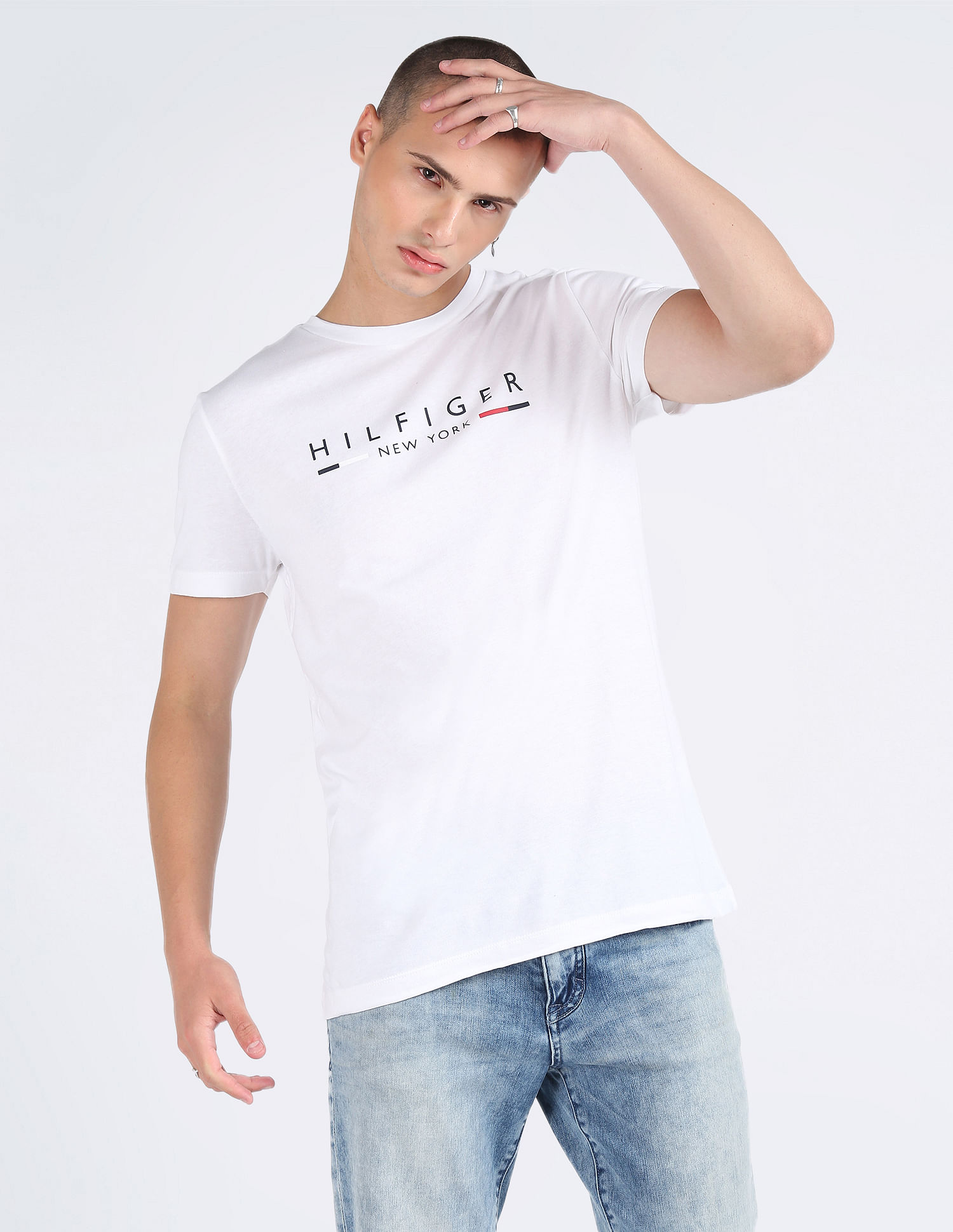 Buy Tommy Hilfiger Organic Cotton York Slim Fit T-Shirt -
