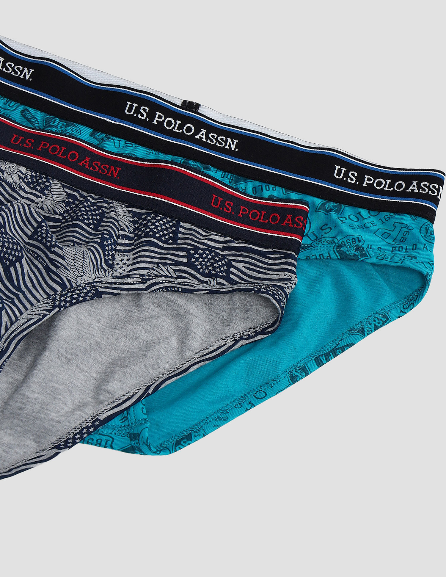 USPA Innerwear Elasticized Waist Printed I615 Briefs - Pack Of 2