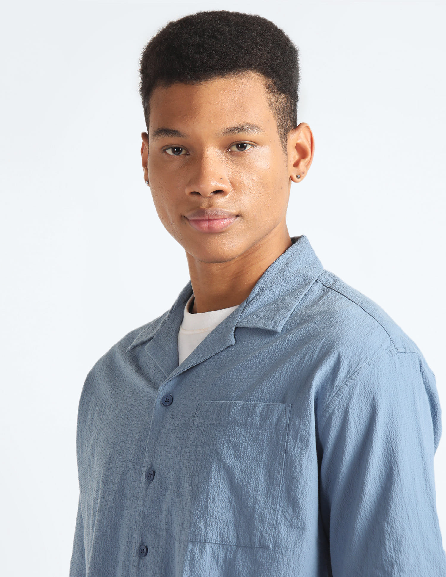 Buy Flying Machine Cuban Collar Oversized Shirt - NNNOW.com