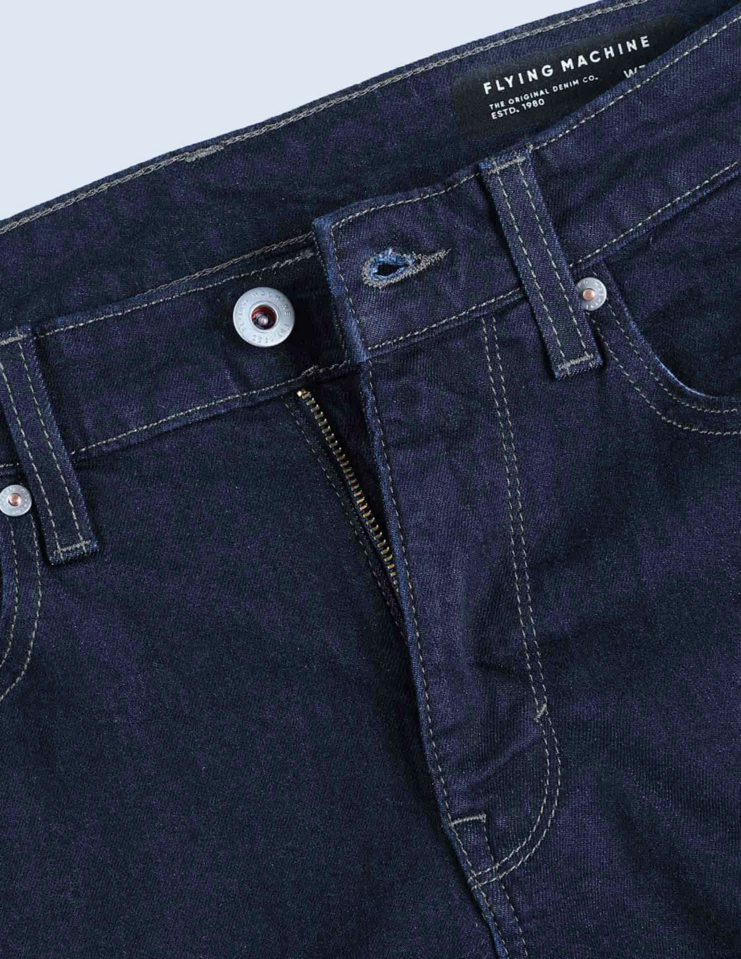 Flying Machine Freddie Slim Straight Fit Mid Rise Jeans