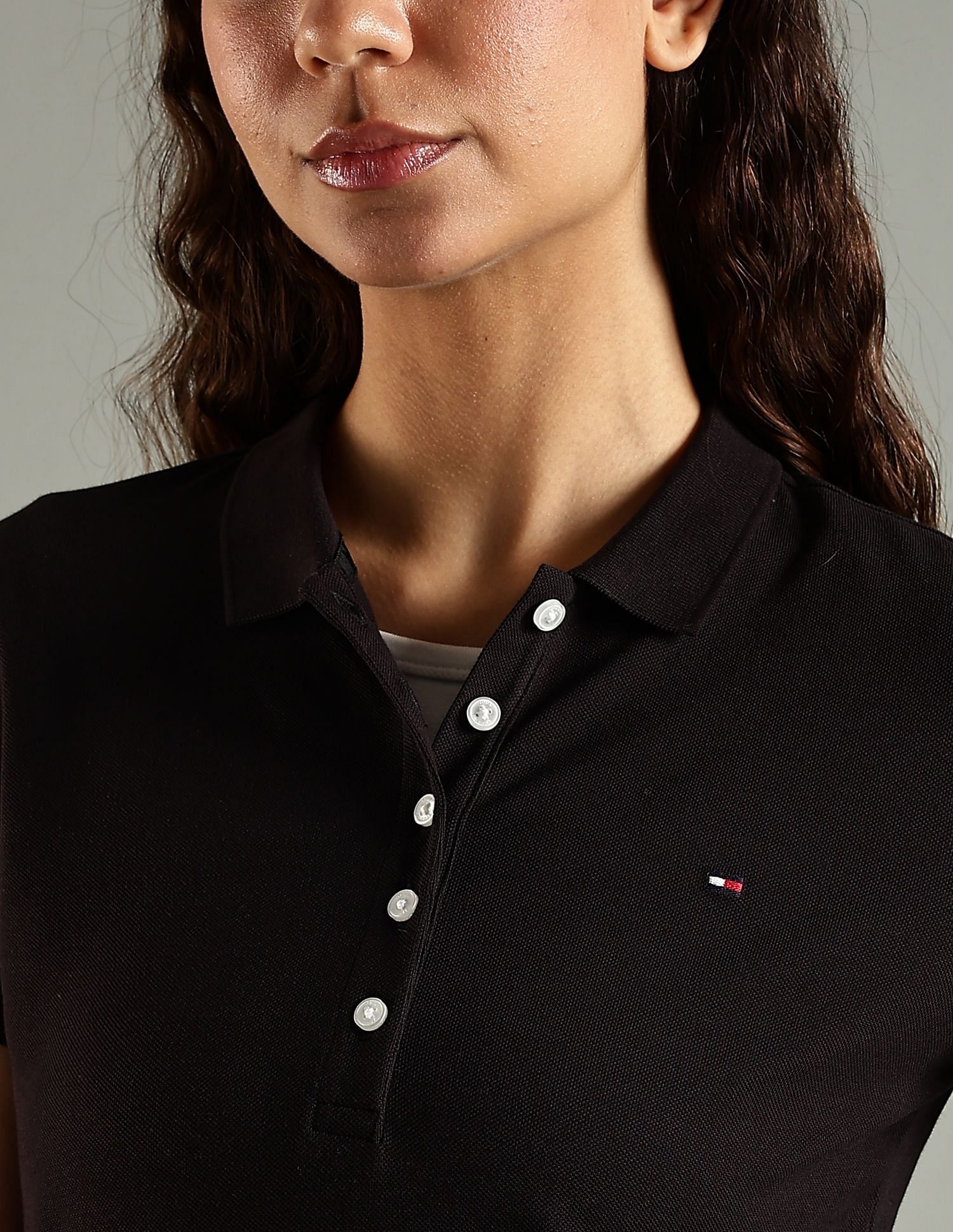 Tommy Hilfiger Solid Slim Fit Cotton Polo T-Shirt