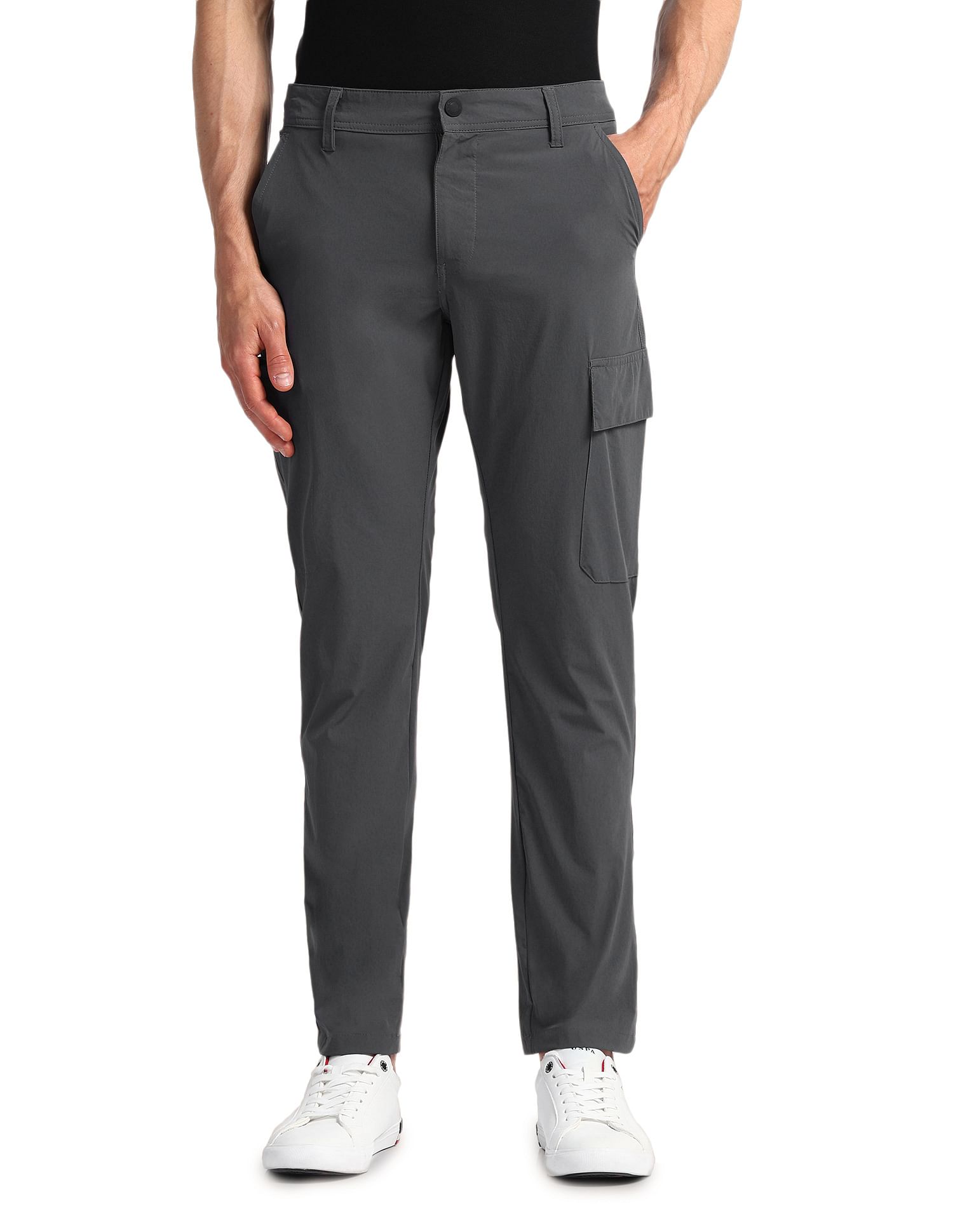 U.S. Polo Assn. Solid Flat Front Trousers
