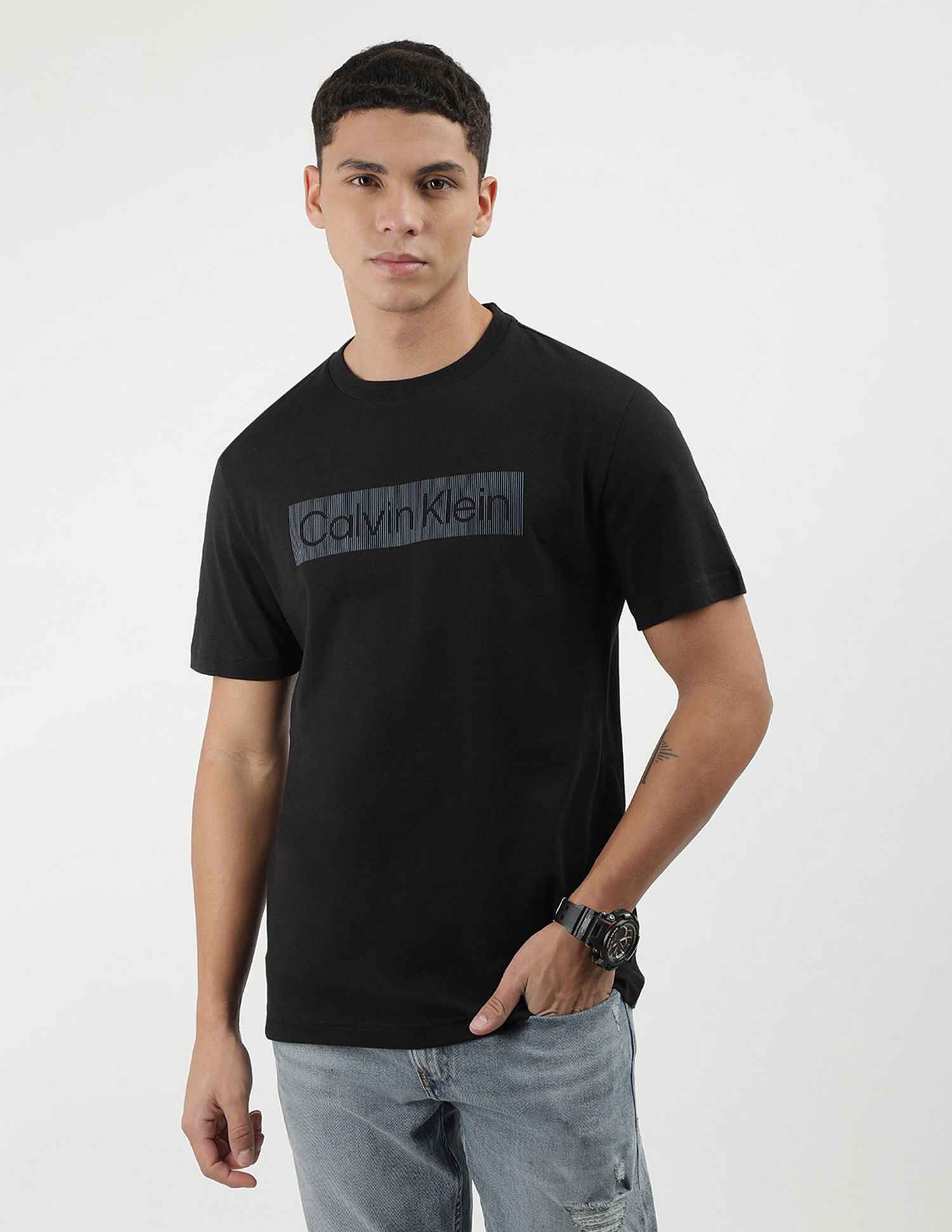 Calvin Klein Crew Neck Logo T-Shirt