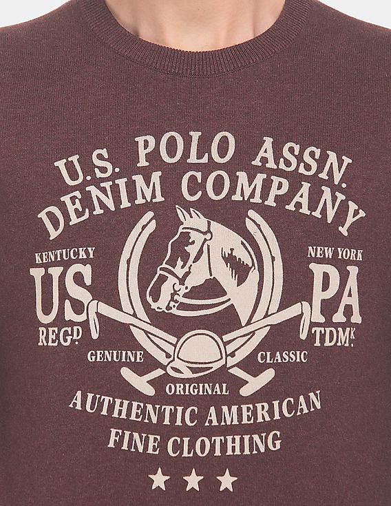 U.S. Polo Assn. Denim Co. Printed Crew Neck Sweater