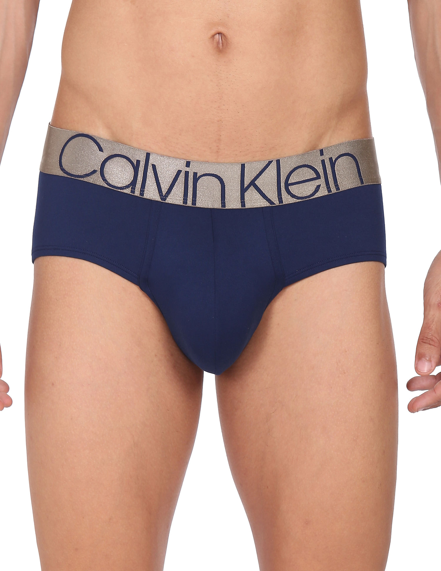 Calvin Klein Underwear Men Navy Elasticized Waistband Solid Hip Briefs
