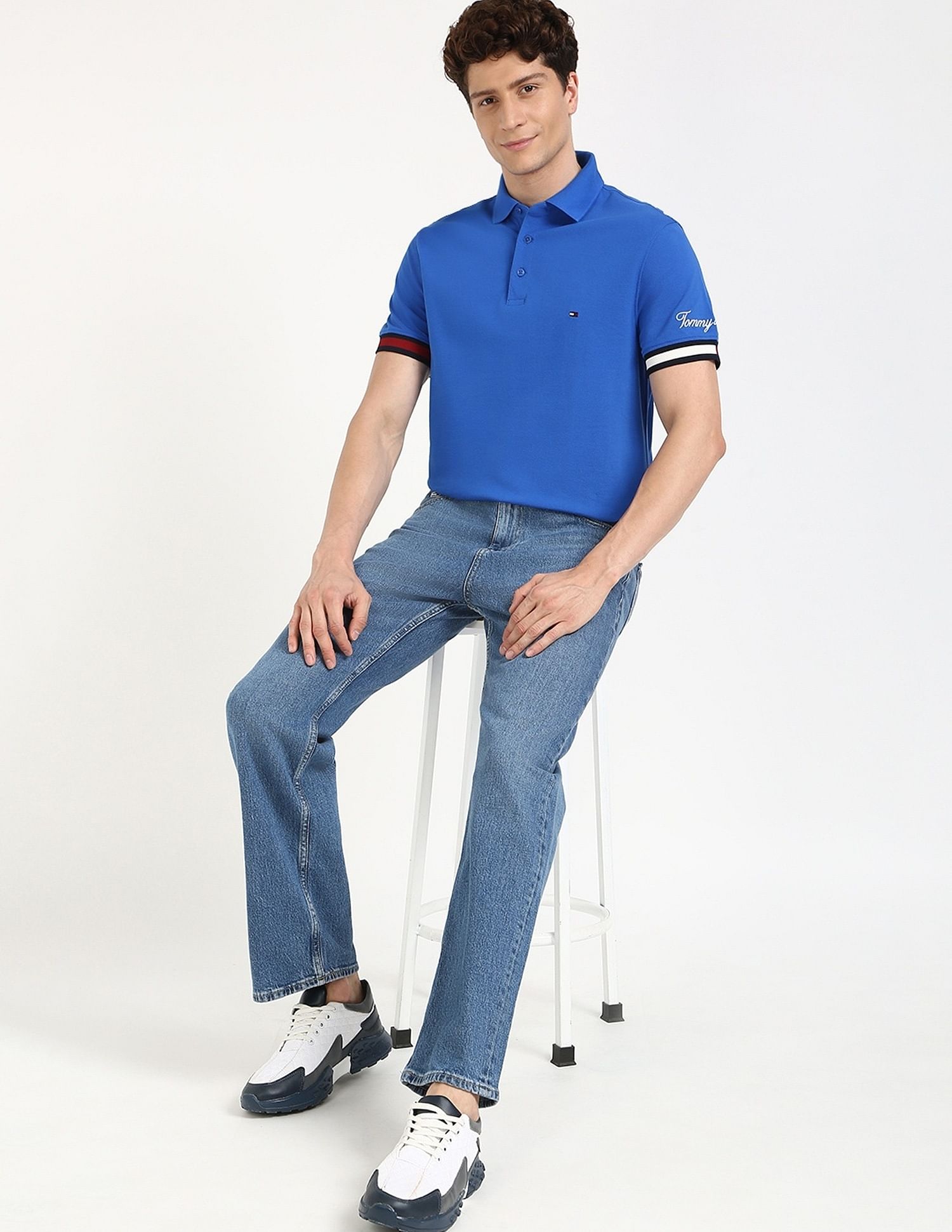Tommy Hilfiger Solid Regular-Fit Cotton Polo Shirt