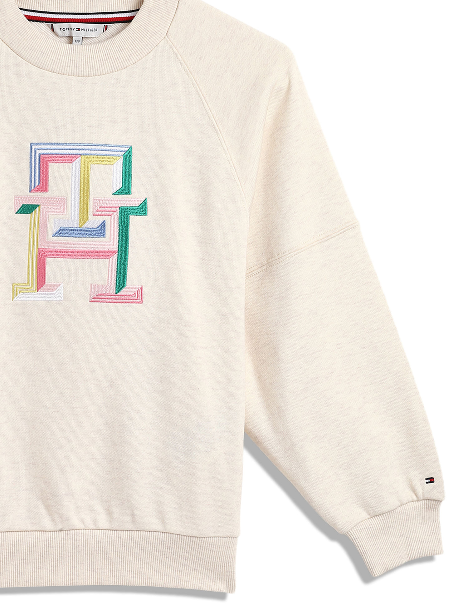 Tommy Hilfiger Kids Girls Raglan Sleeve Monogram Sweatshirt