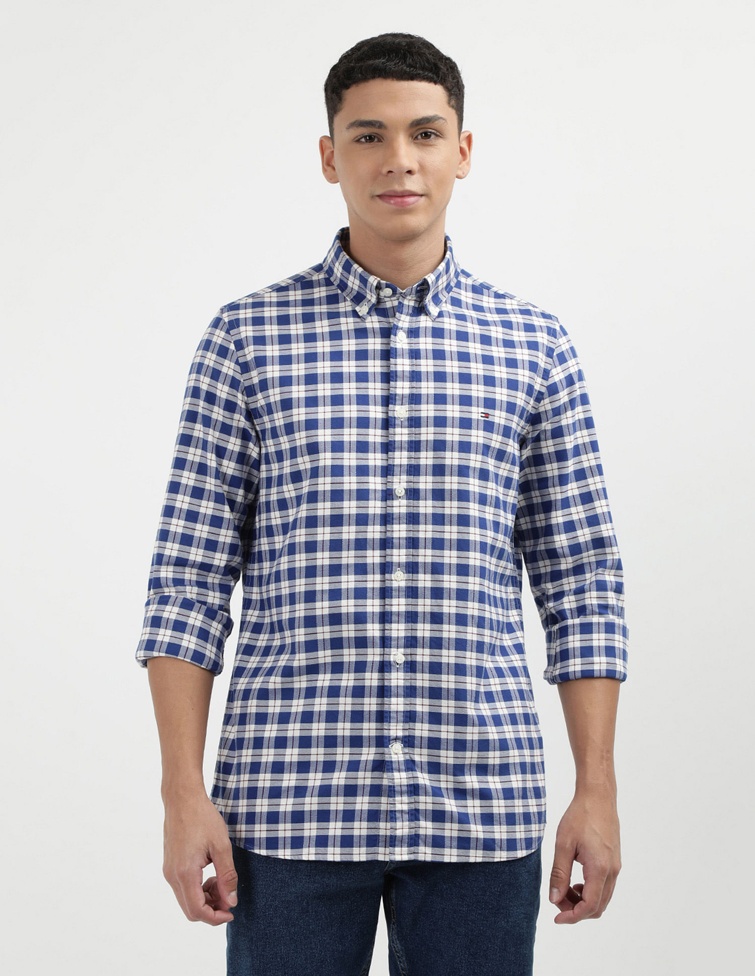 Tommy Hilfiger Small Checks Heritage Oxford Slim Fit Shirt