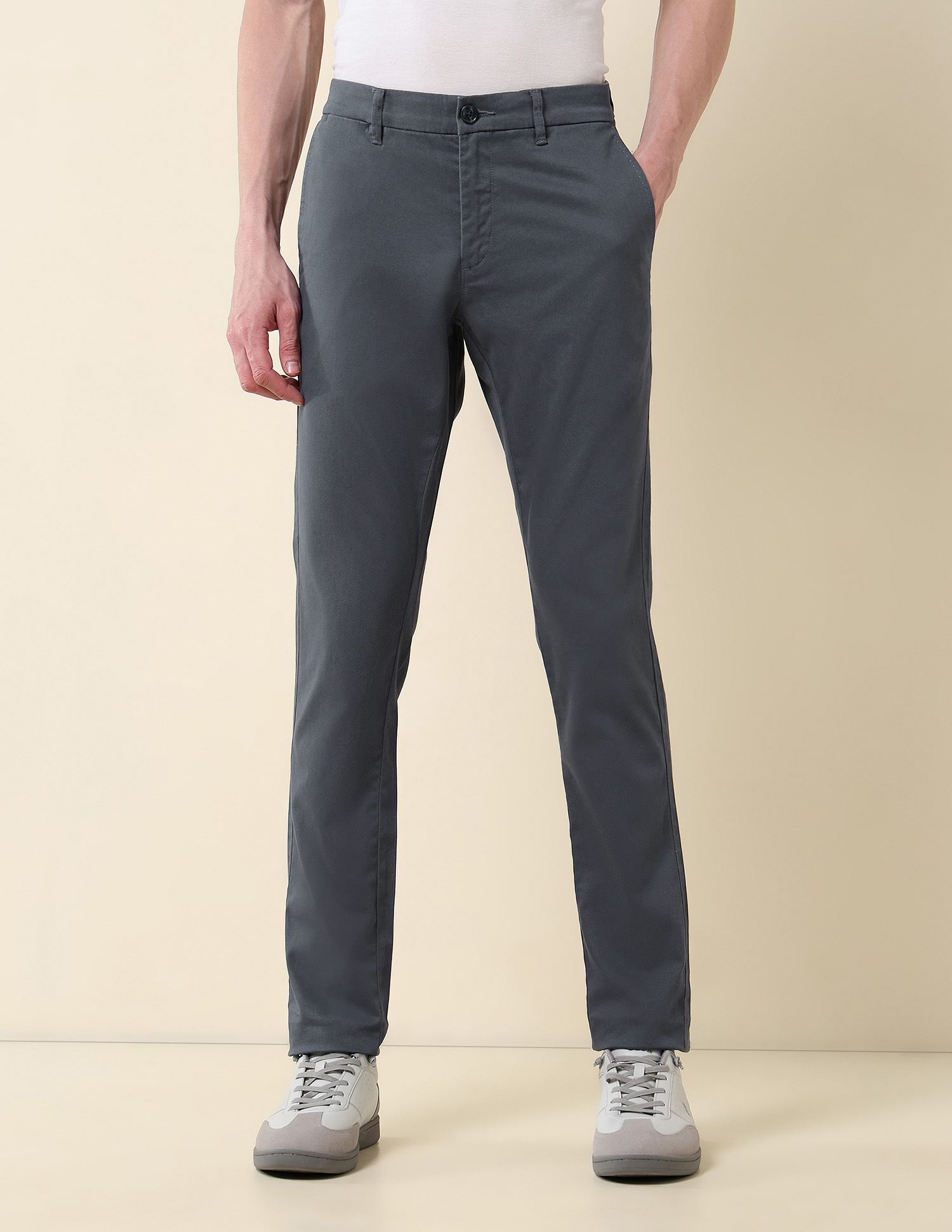 U.S. Polo Assn. Textured Austin Slim Fit Twill Trousers