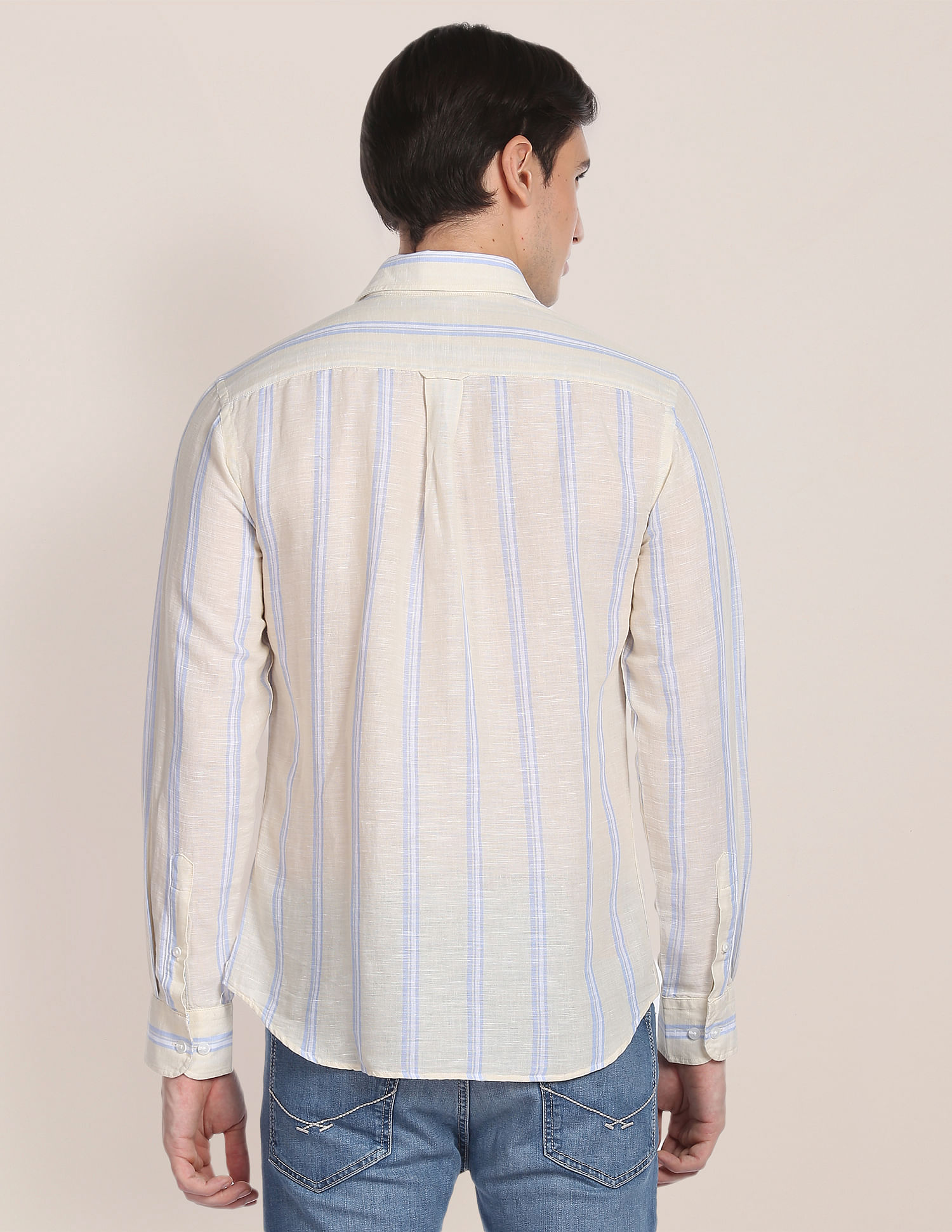 U.S. Polo Assn. Iconic Linen Cotton Stripe Shirt
