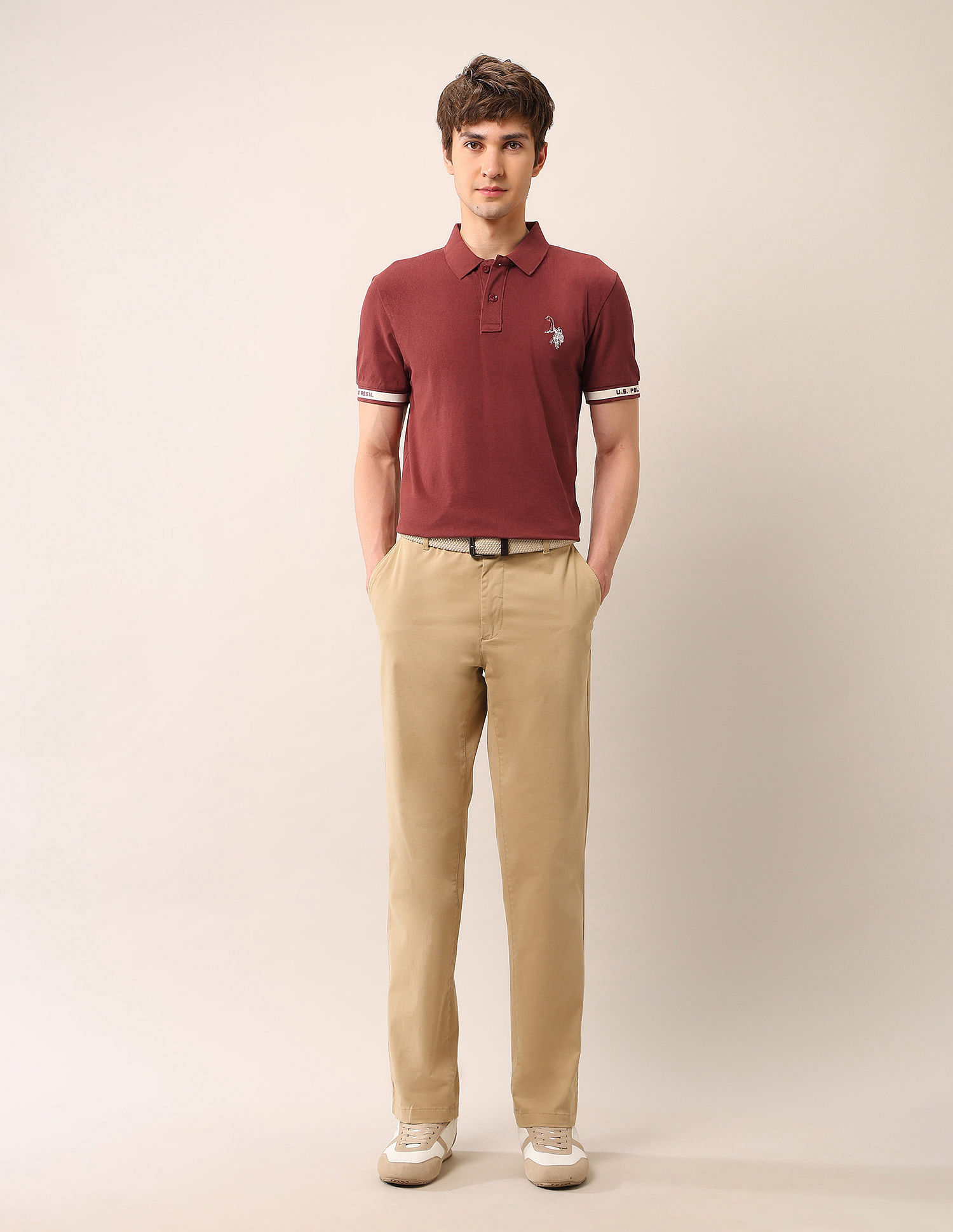 U.S. Polo Assn. Denim Co. Solid Muscle Fit Polo Shirt