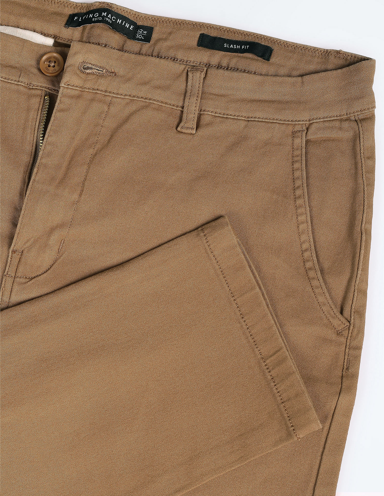 Flying Machine Slash Slim Tapered Twill Trousers