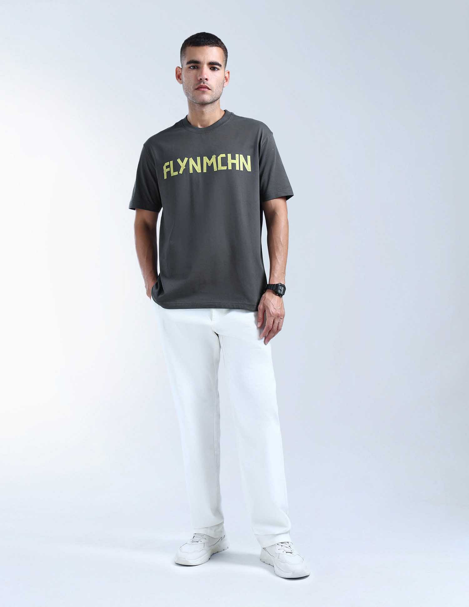 Flying Machine Graphic Pure Cotton T-Shirt