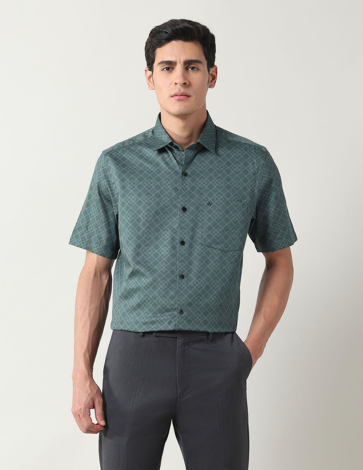 Arrow Geometric Printed Liberty Classic Fit Shirt