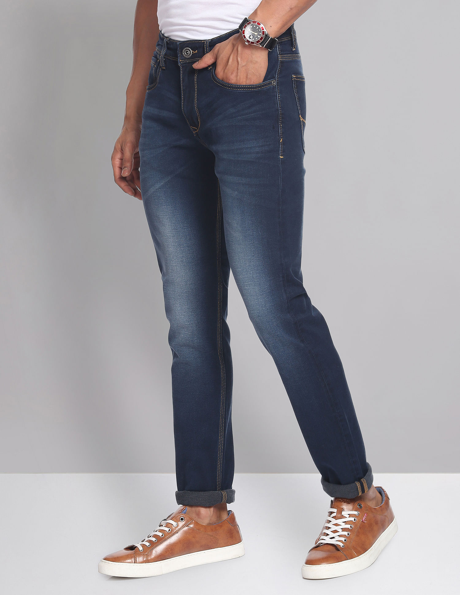 AD by Arvind Mid Rise Skinny Fit Jeans