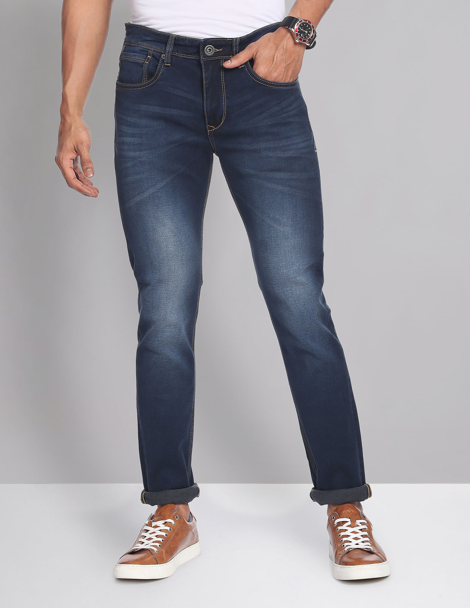 AD by Arvind Mid Rise Skinny Fit Jeans