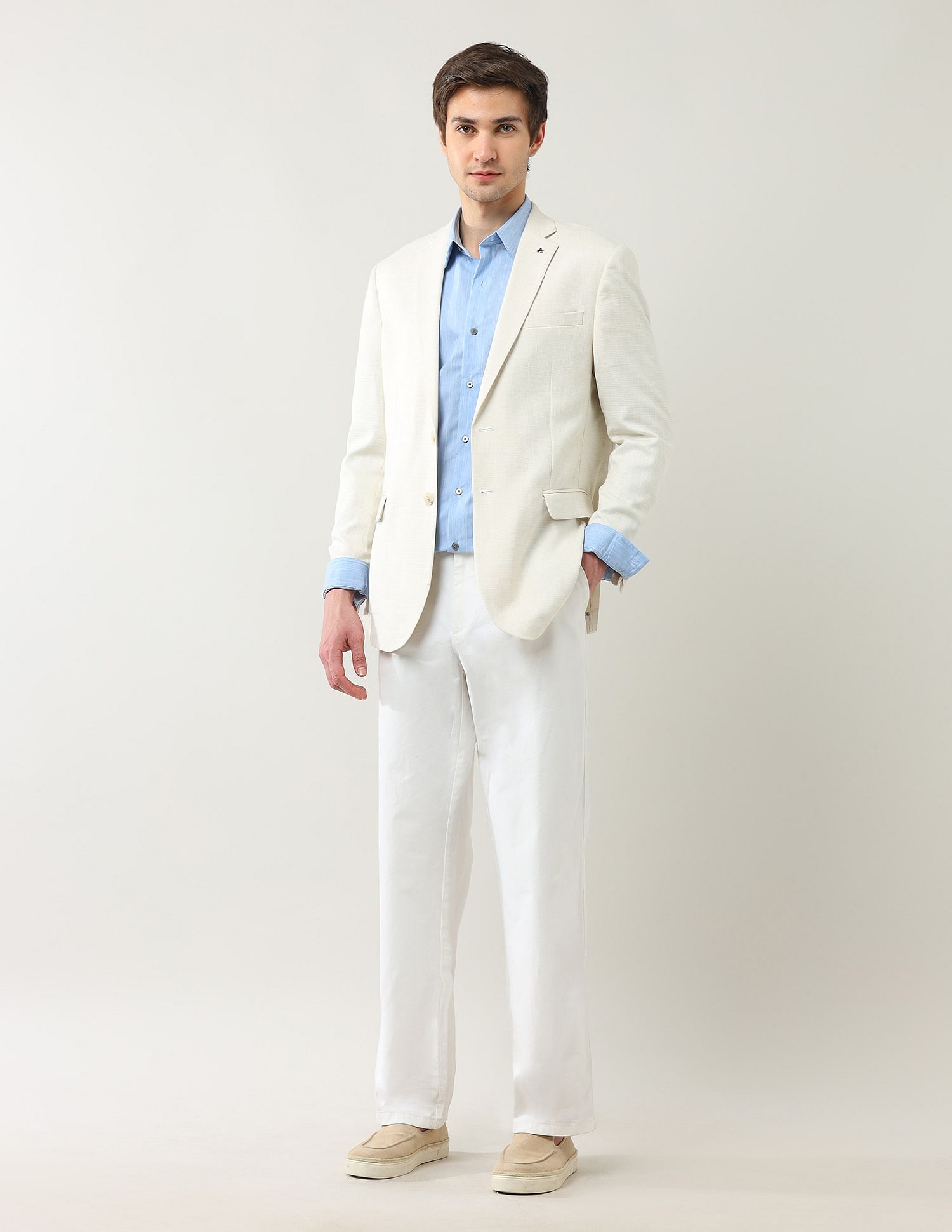 Arrow Tailored Fit Dobby Textured Blazer