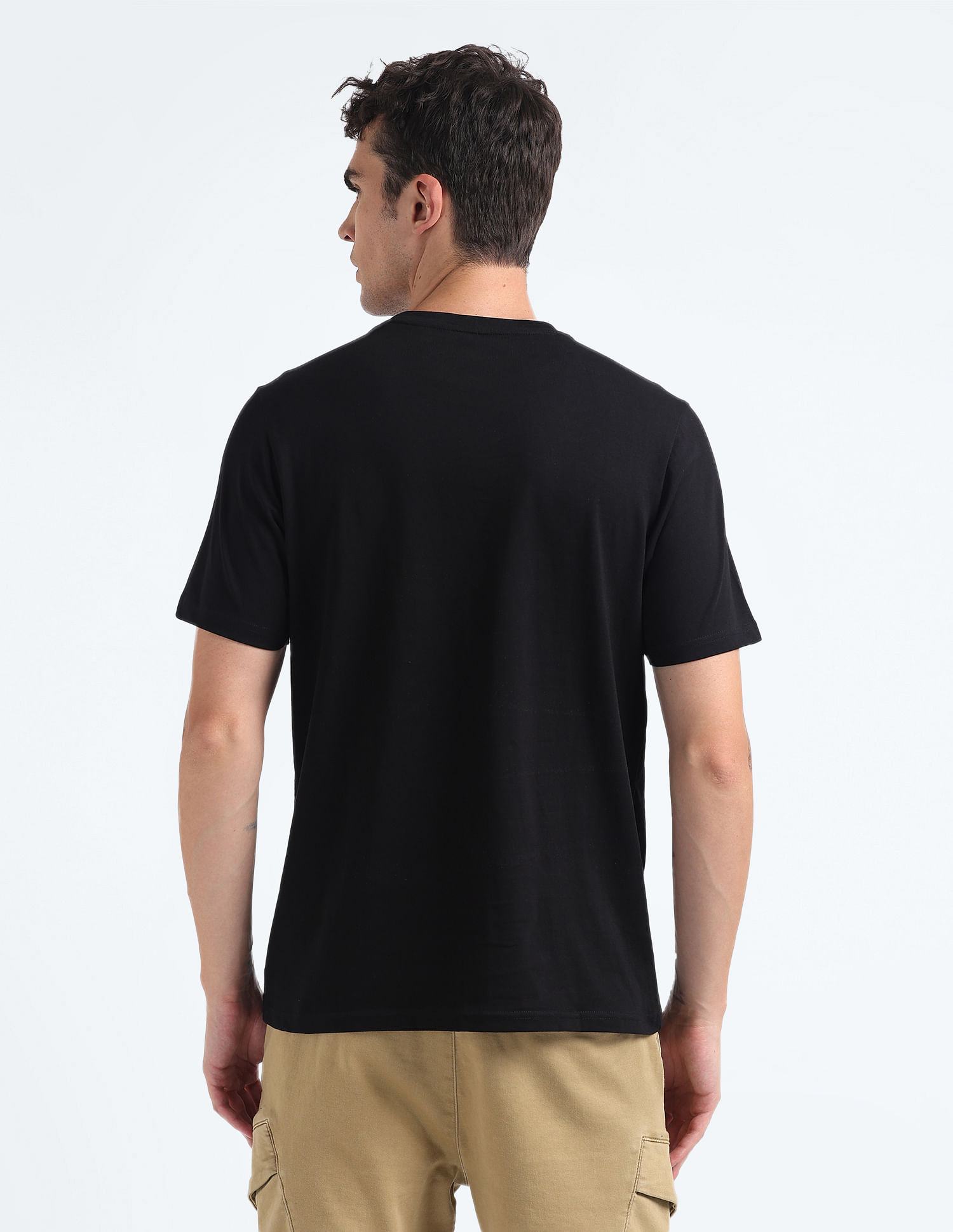 Flying Machine Dragon Logo Cotton T-Shirt
