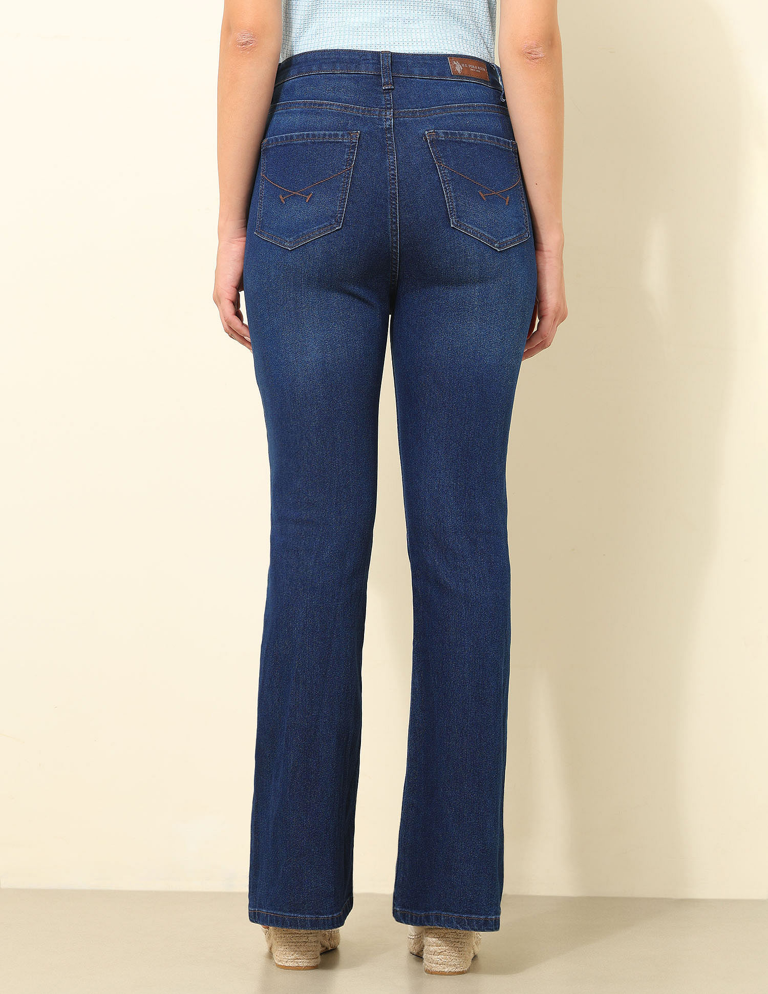 U.S. Polo Assn. Women Ultra-High Rise Flared Fit Jeans