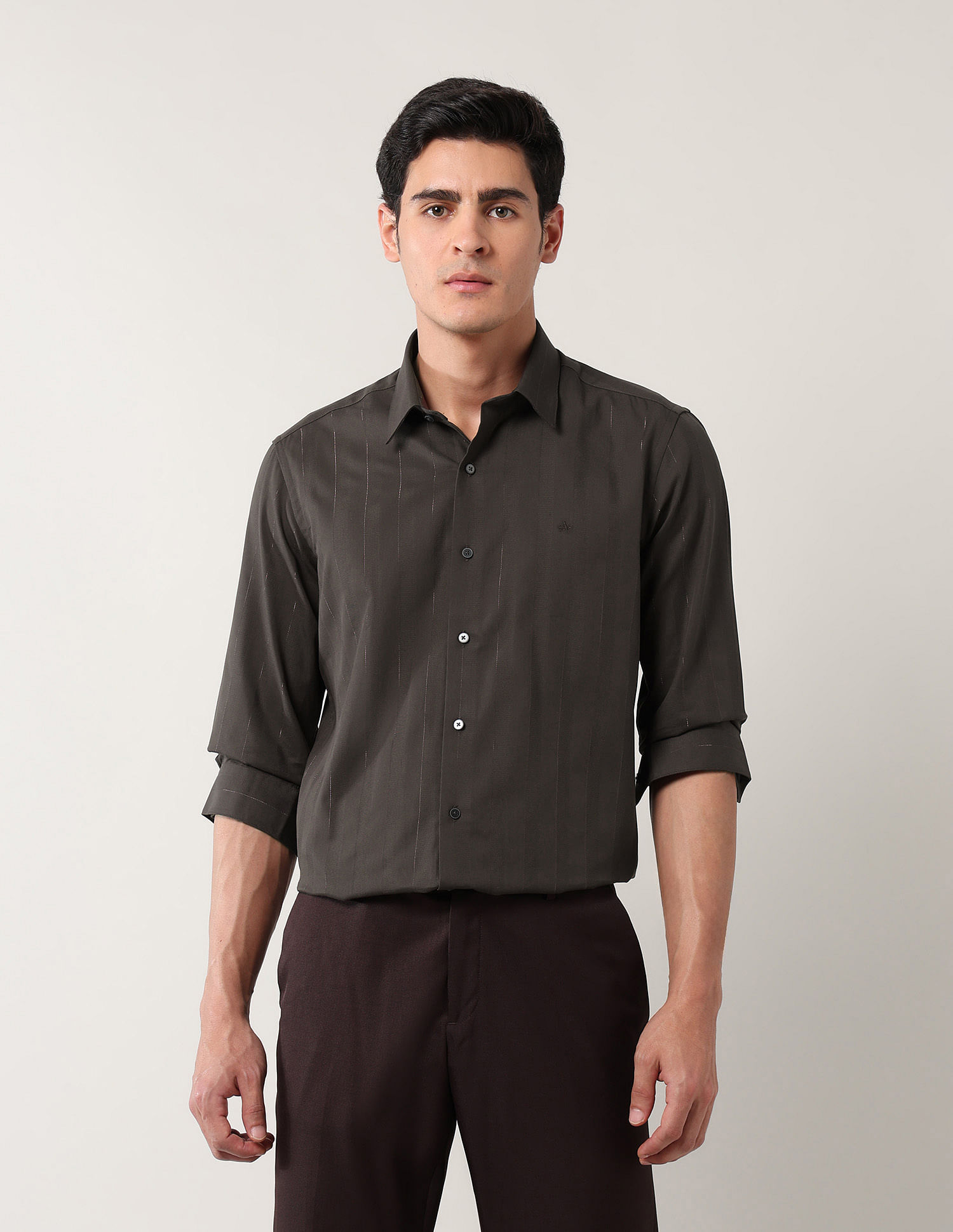 Arrow Newyork Manhattan Slim Fit Pure Cotton Shirt