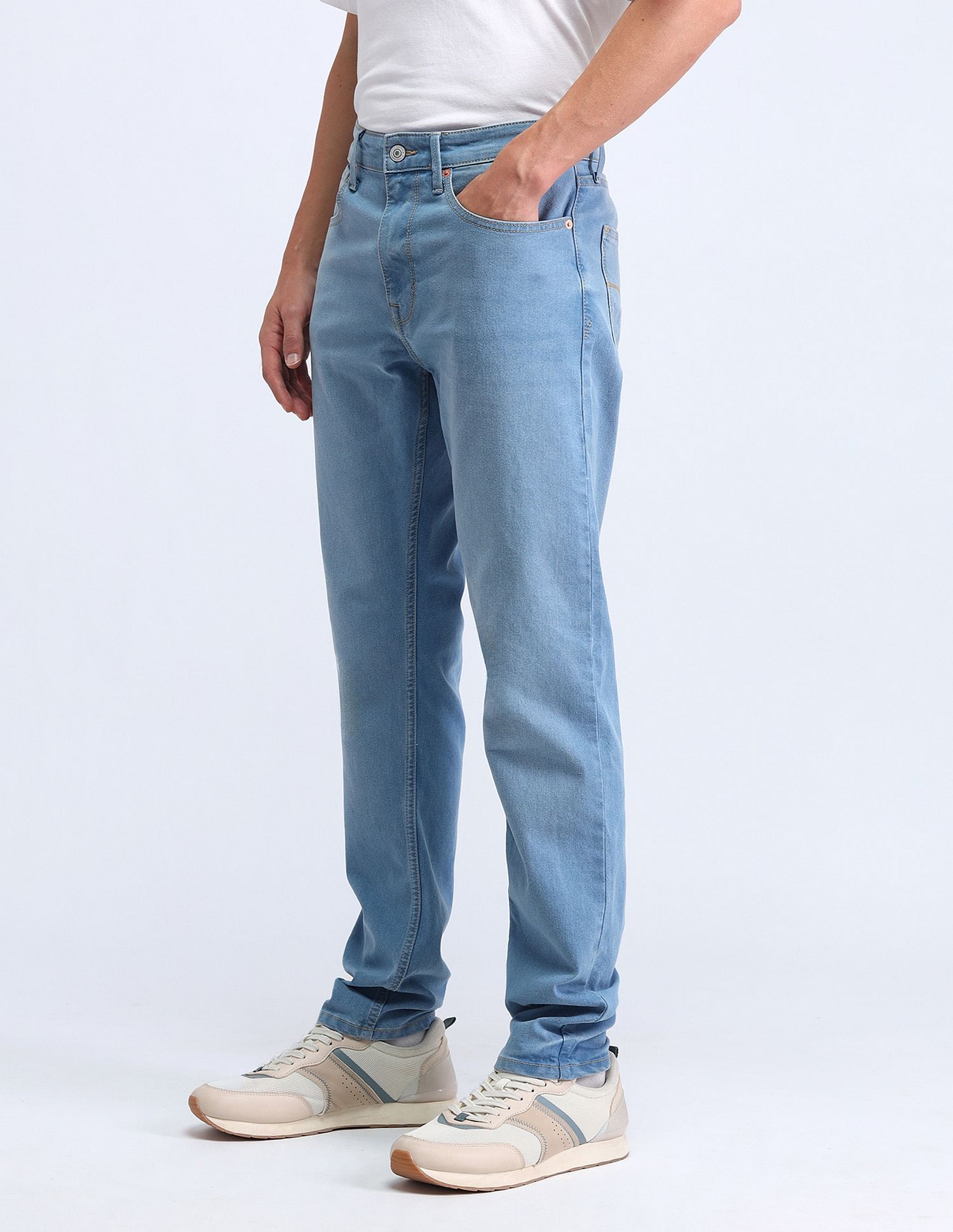 Flying Machine Slash Slim Tapered Jeans