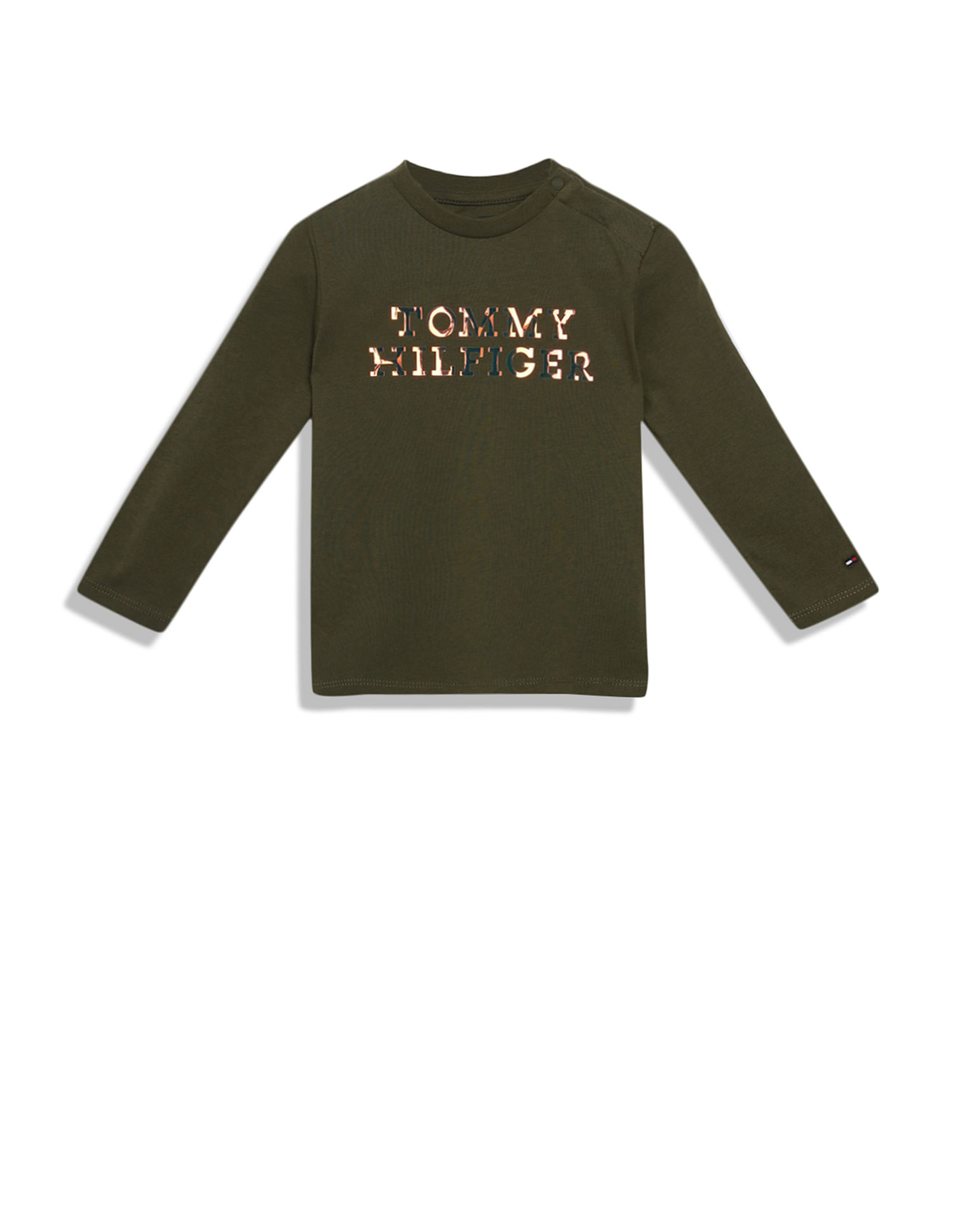 Tommy Hilfiger Kids Boys Transitional Cotton Metallic Logo T-Shirt