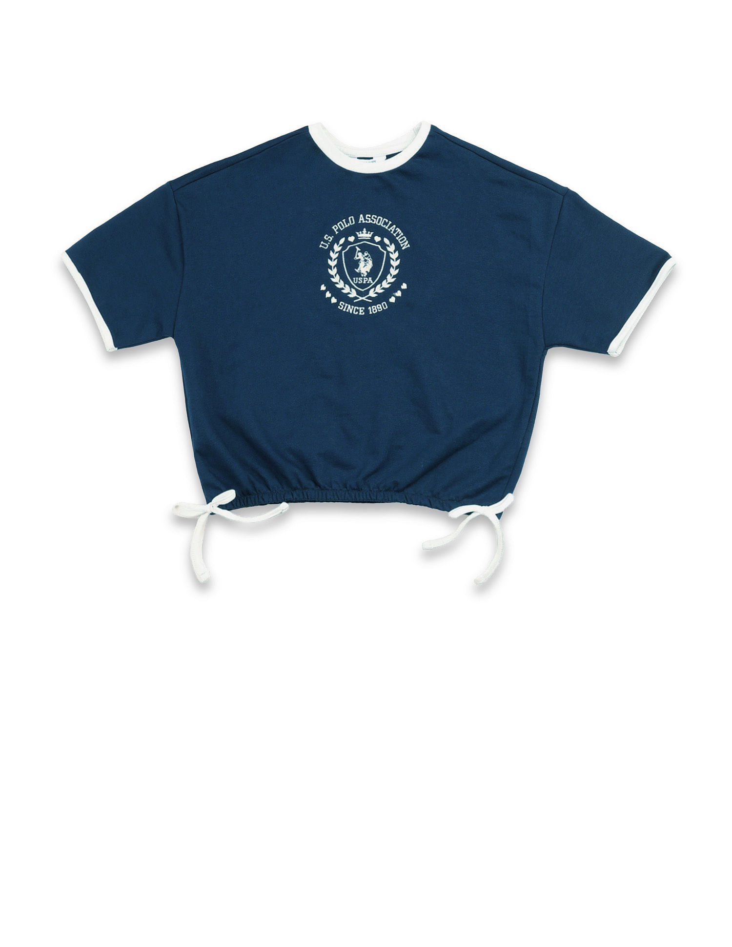 U.S. Polo Assn. Kids Girls Brand Printed T-Shirt