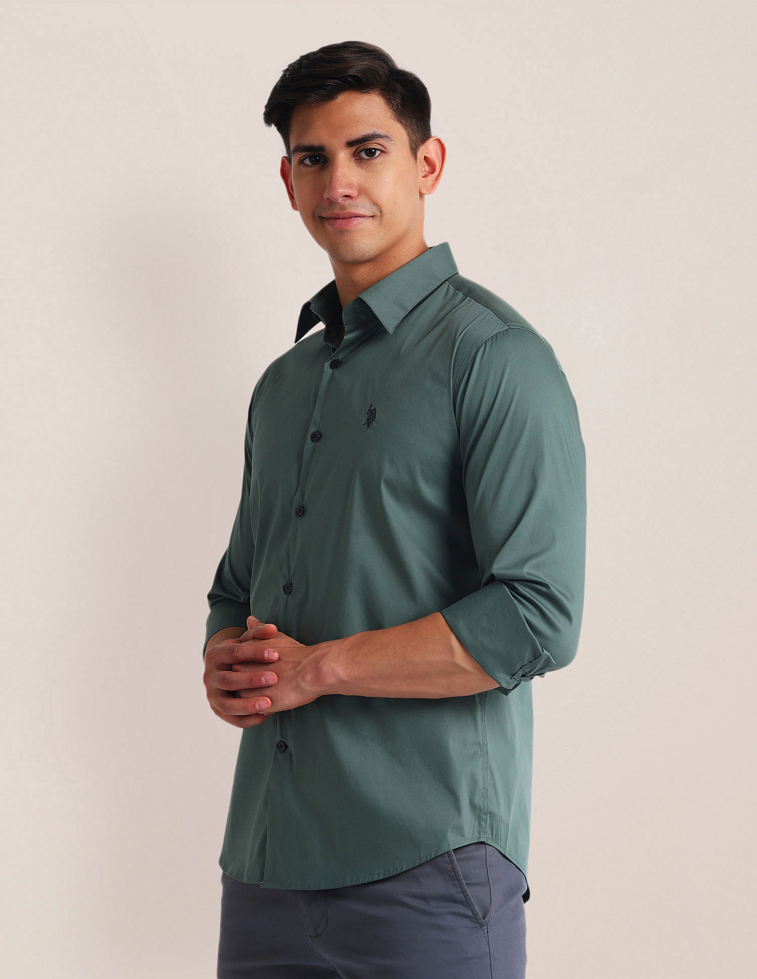 U.S. Polo Assn. Tailored Fit Sateen Shirt
