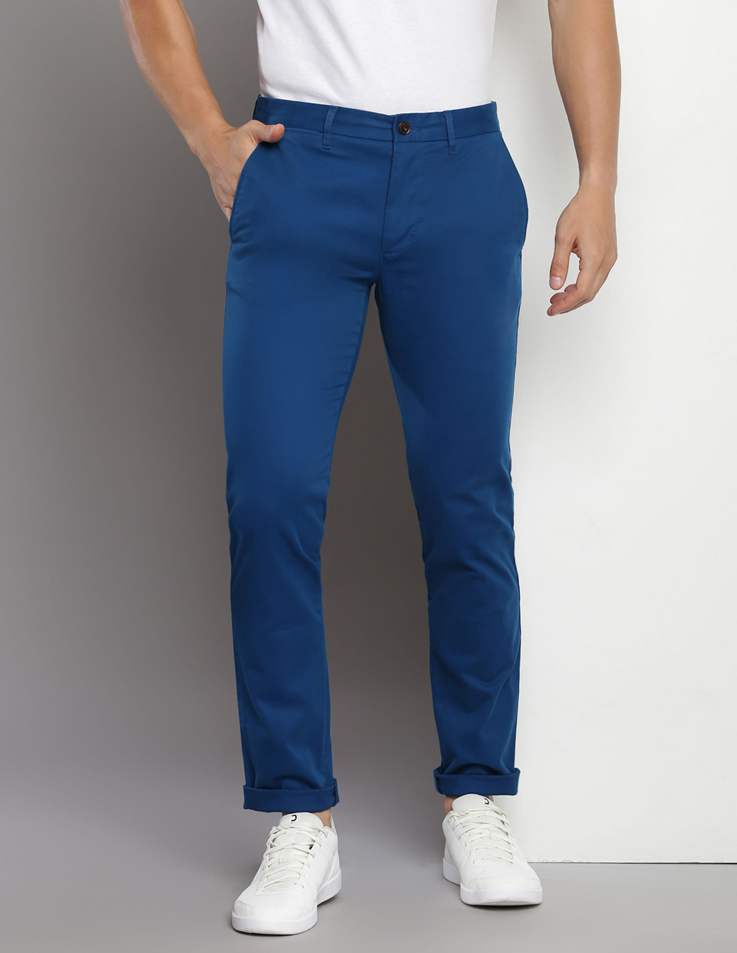 Tommy Hilfiger Mid Rise Slim Fit Trousers