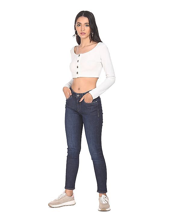 Flying Machine Women Twiggy Super Skinny Fit Mid Rise Jeans