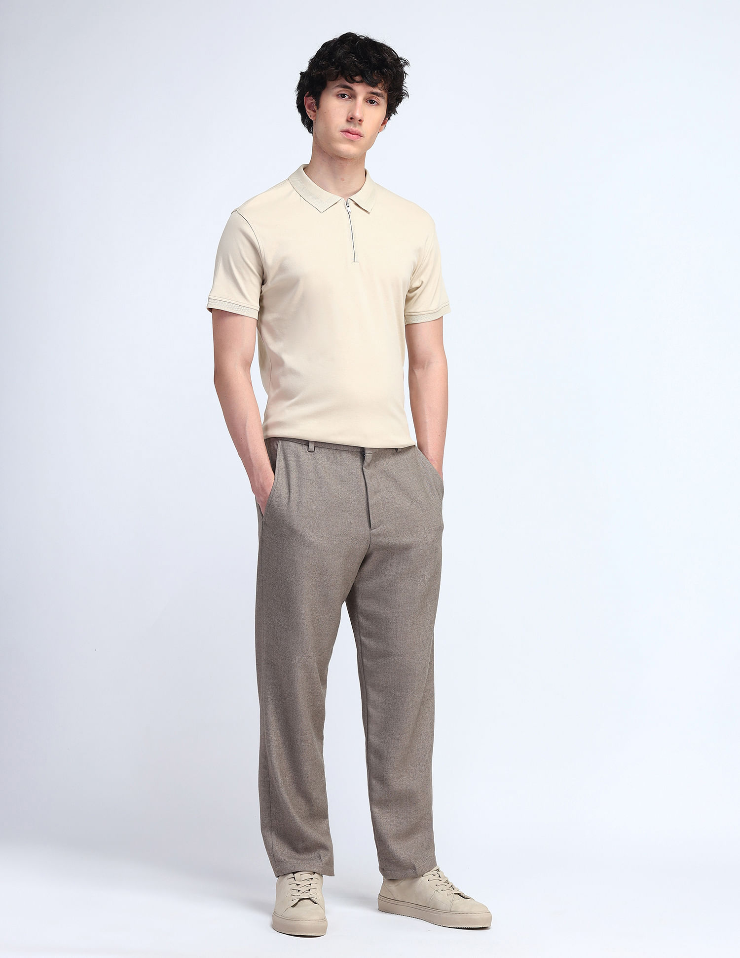Flying Machine Solid Regular Fit Polo Shirt