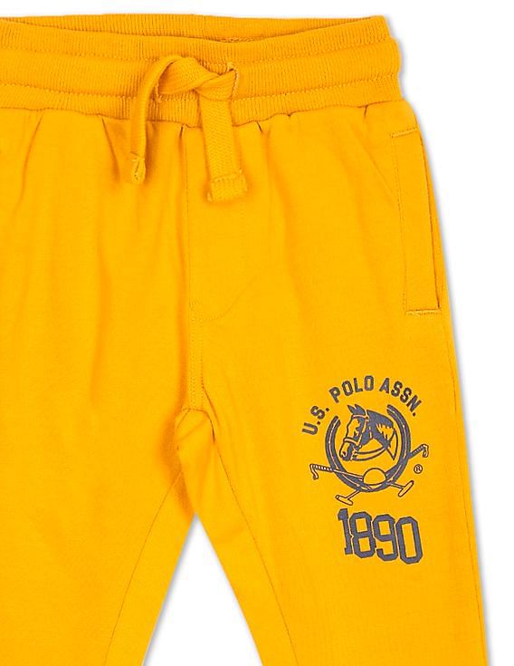 U.S. Polo Assn. Kids Mid Rise Solid Track Pants