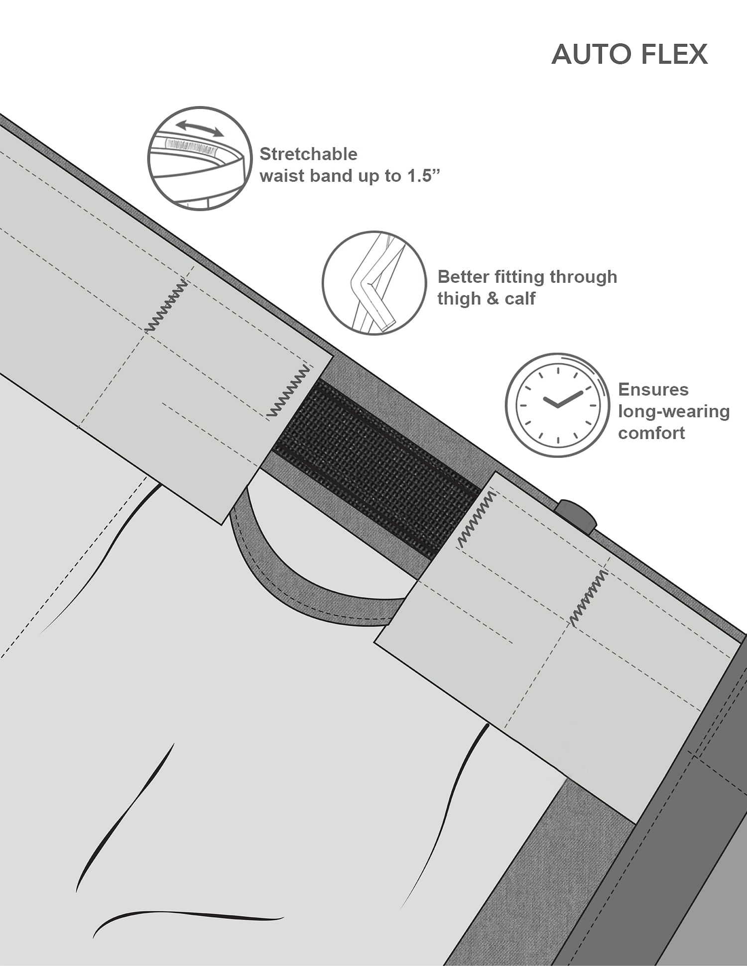 Arrow Newyork Autoflex Check Formal Trousers