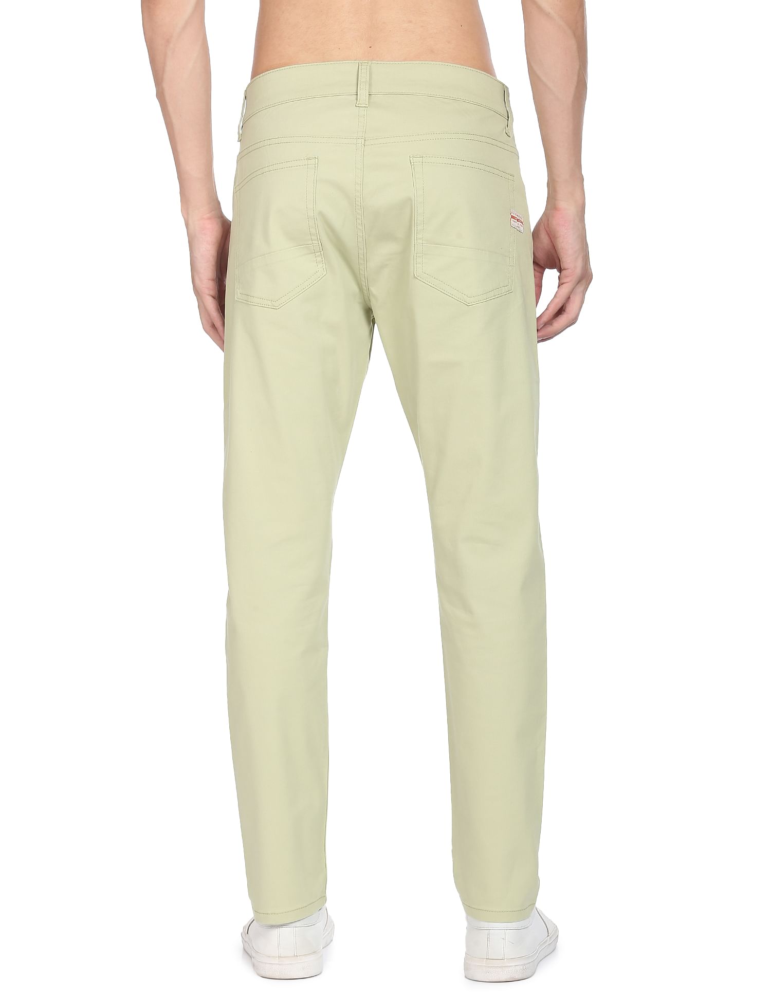 Flying Machine Mid Rise Twill Trousers