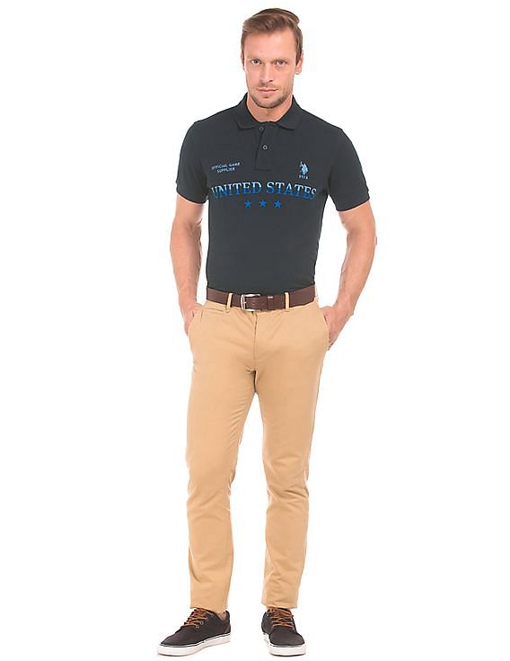 U.S. Polo Assn. Brand Embroidered Pique Polo Shirt