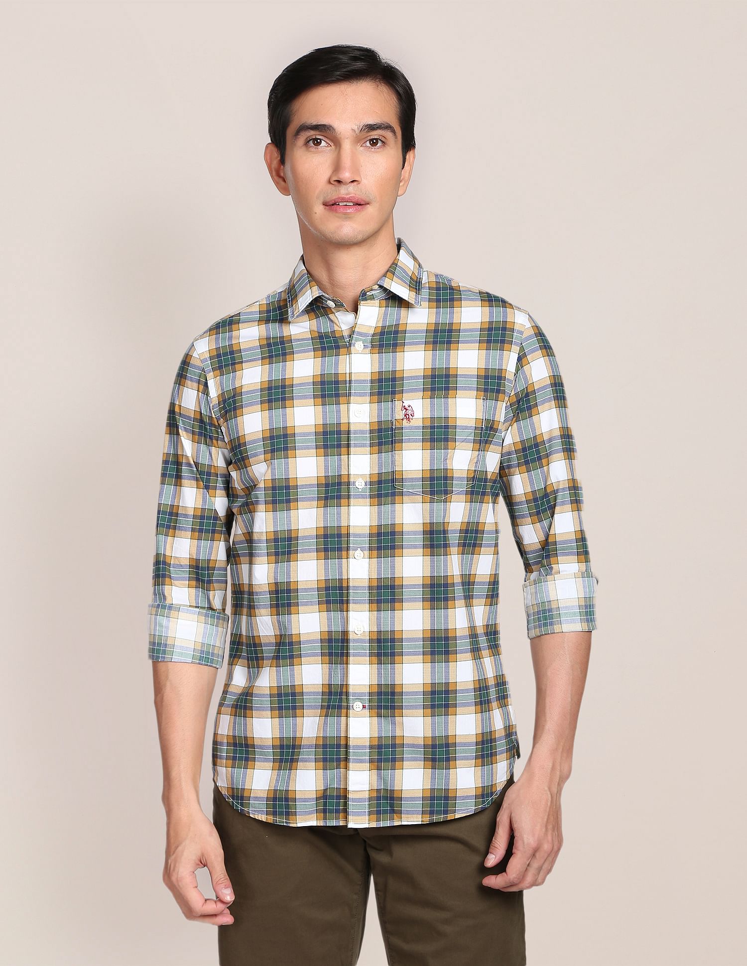 U.S. Polo Assn. Tartan Check Cotton Casual Shirt