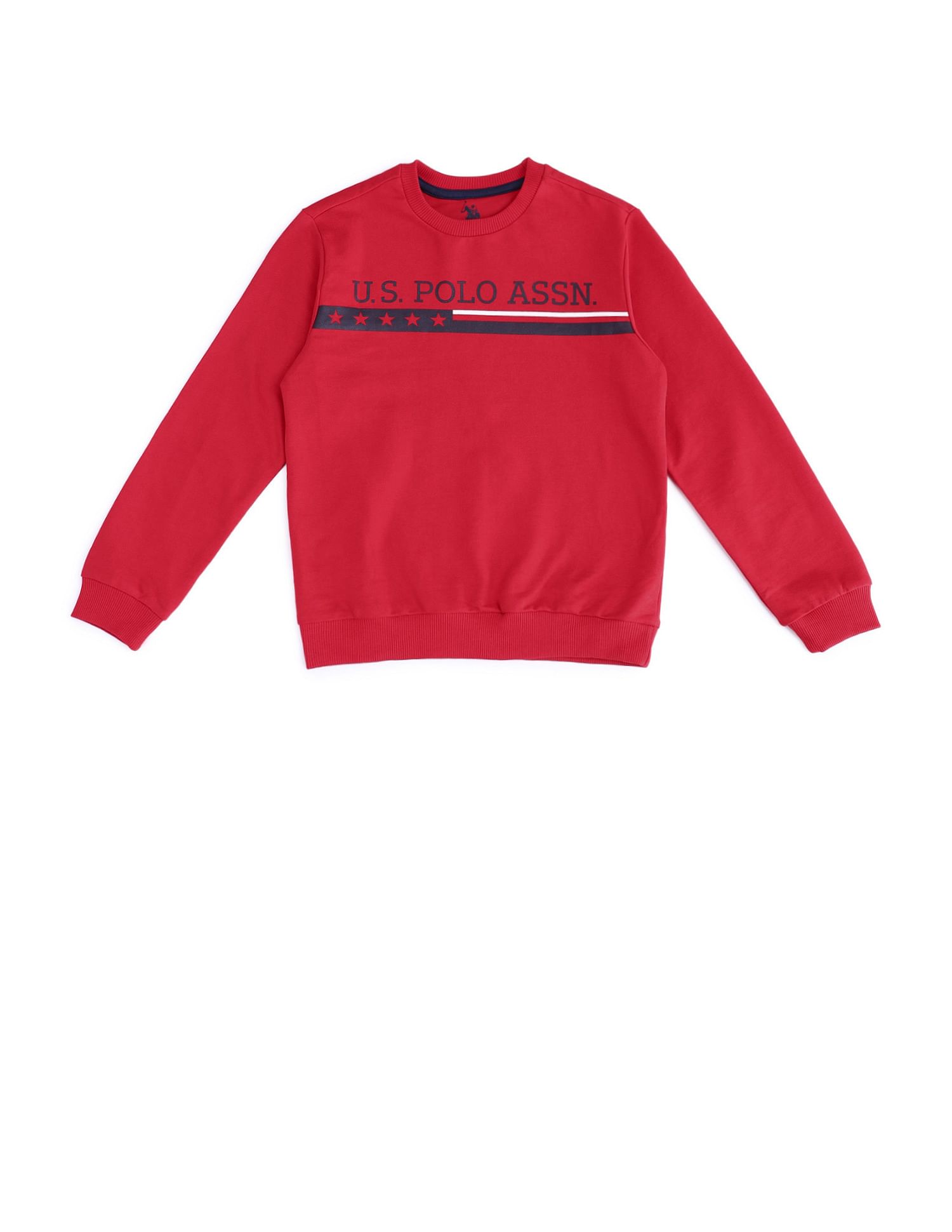 U.S. Polo Assn. Kids Brand Printed Regular Fit Sweatshirt