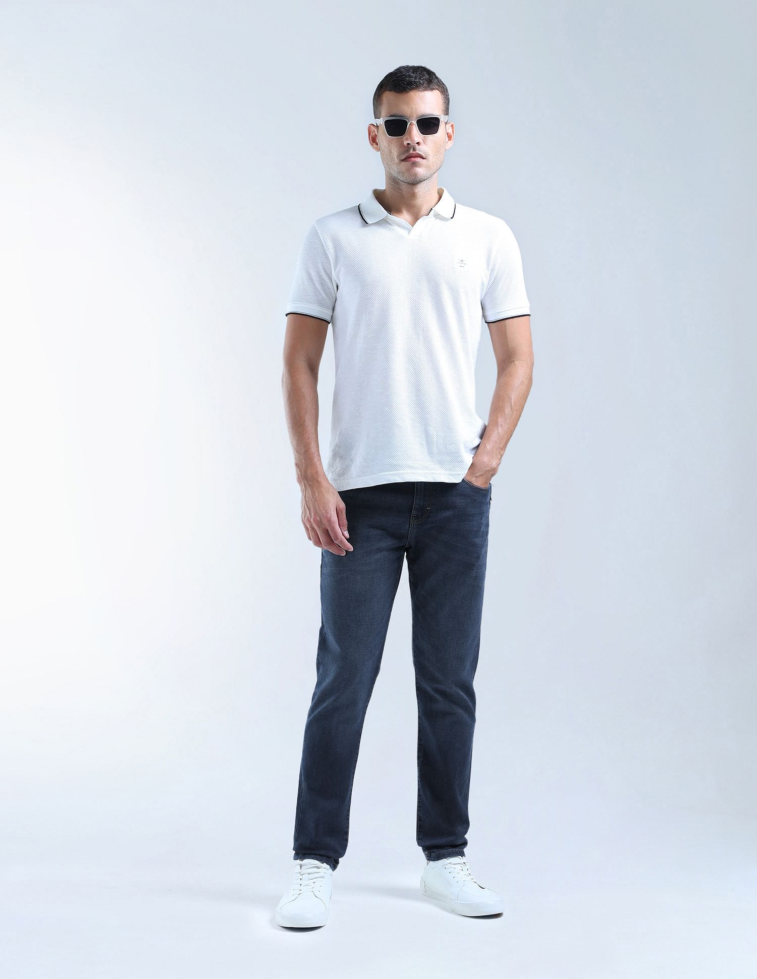 Flying Machine Slash Slim-Tapered Fit Flex Knit Max Jeans