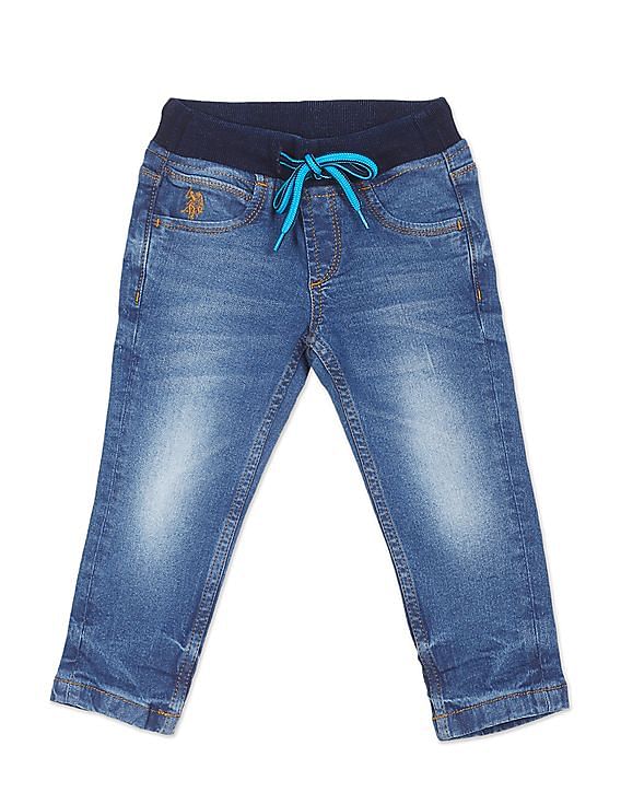 U.S. Polo Assn. Kids Elasticized Waist Slim Fit Jeans