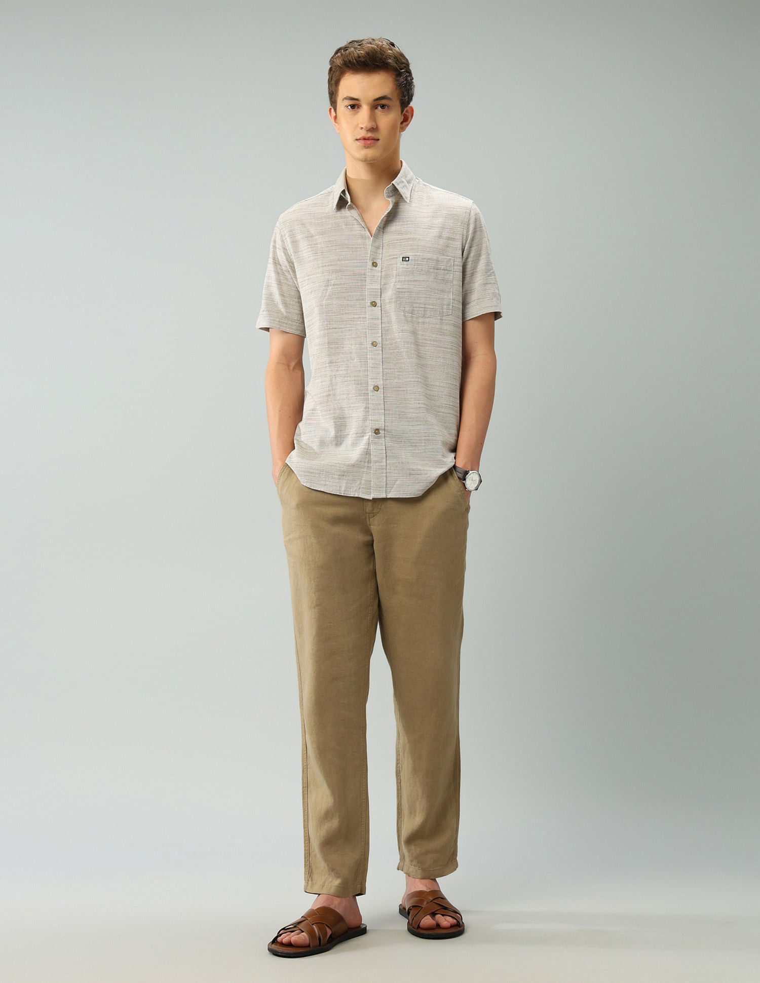 Arrow Sport Air Soft Regular Fit Abstract Shirt