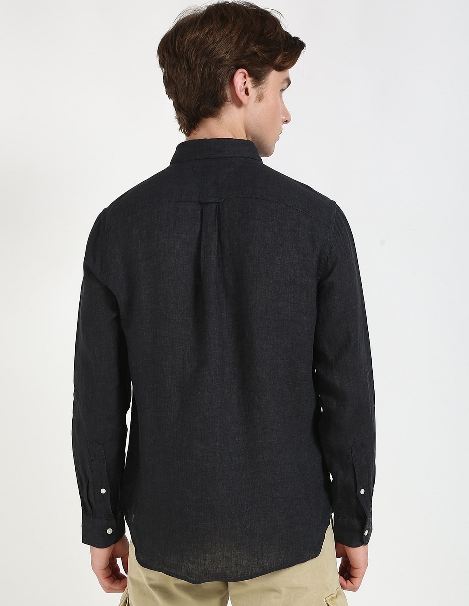 Tommy Hilfiger Solid Regular-Fit Linen Shirt