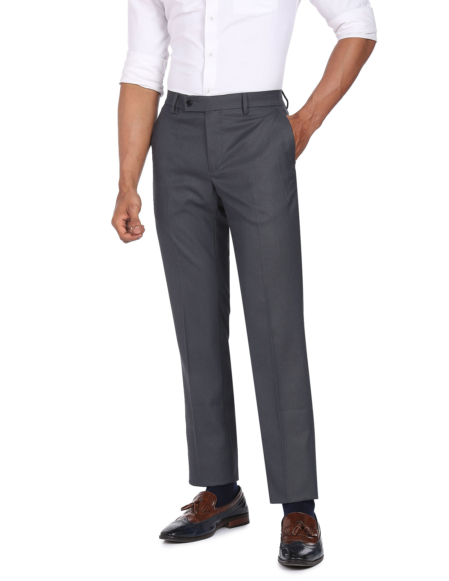 Black Mens Regular Fit Formal Wear Unfadable Cotton Blend Trouser at Best  Price in Indore  Washid Enterprises