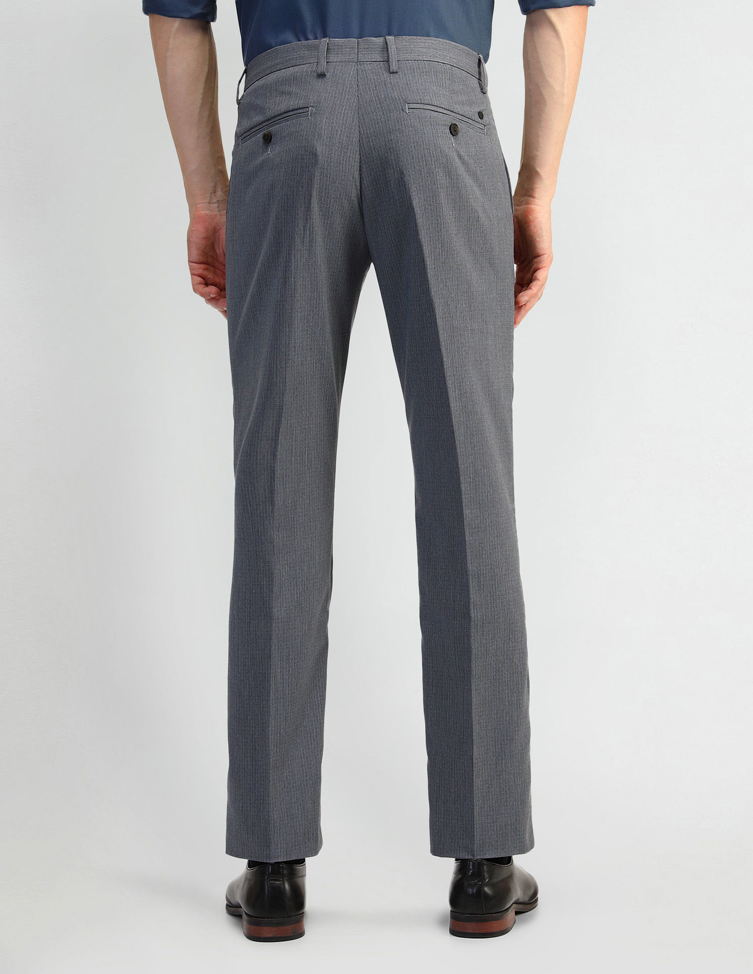 Arrow Mid Rise Checked Trousers