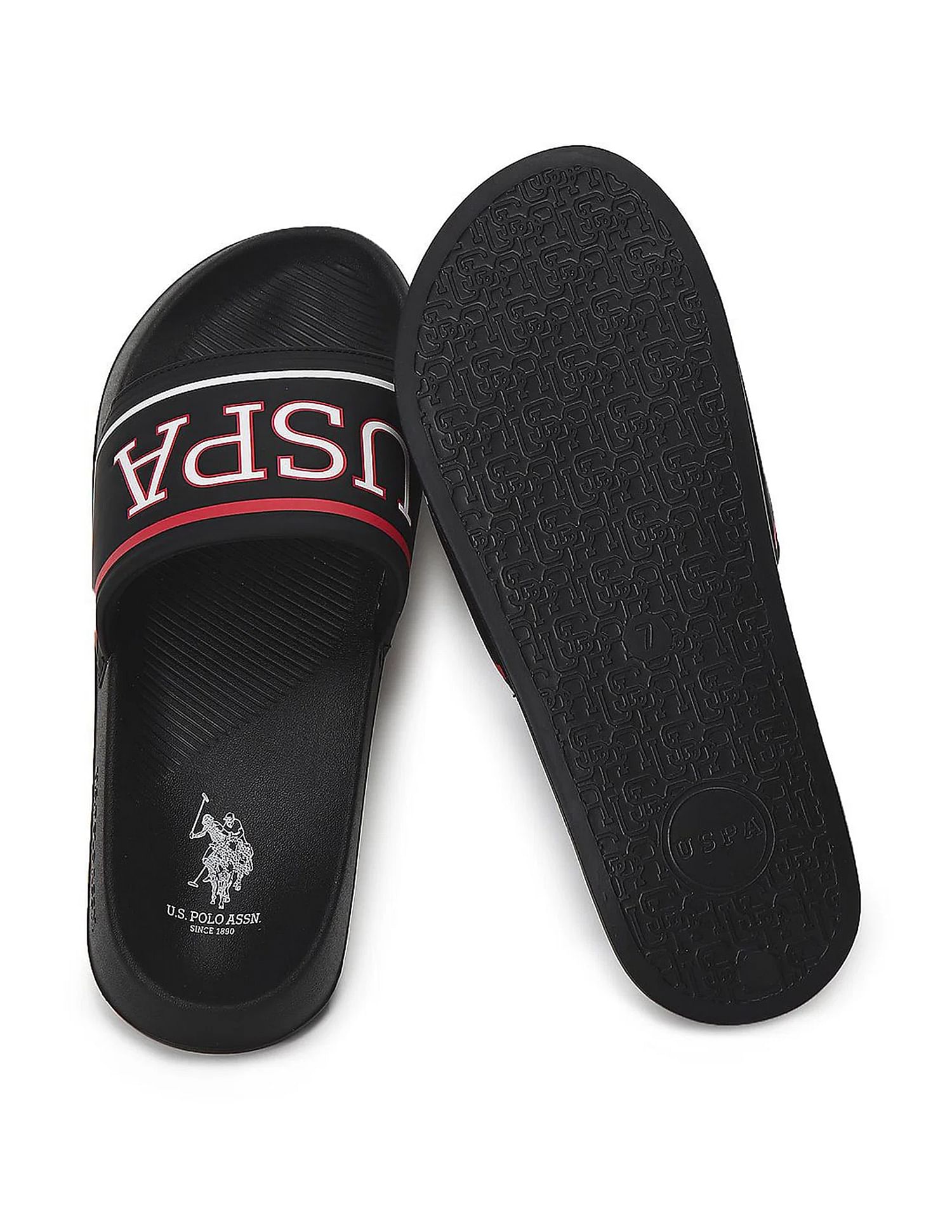 U.S. Polo Assn. Men Brand Print Cloyee 5.0 Slides