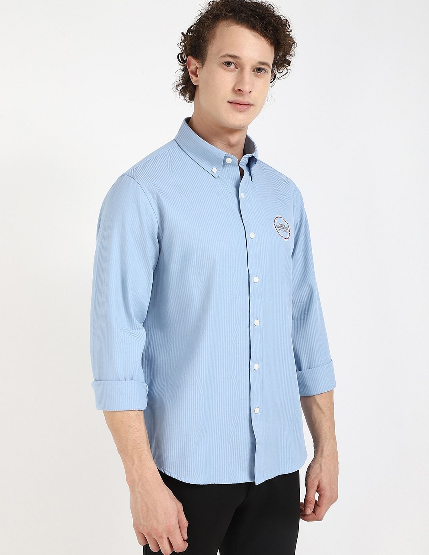 Tommy Hilfiger Striped Regular-Fit Dobby Shirt