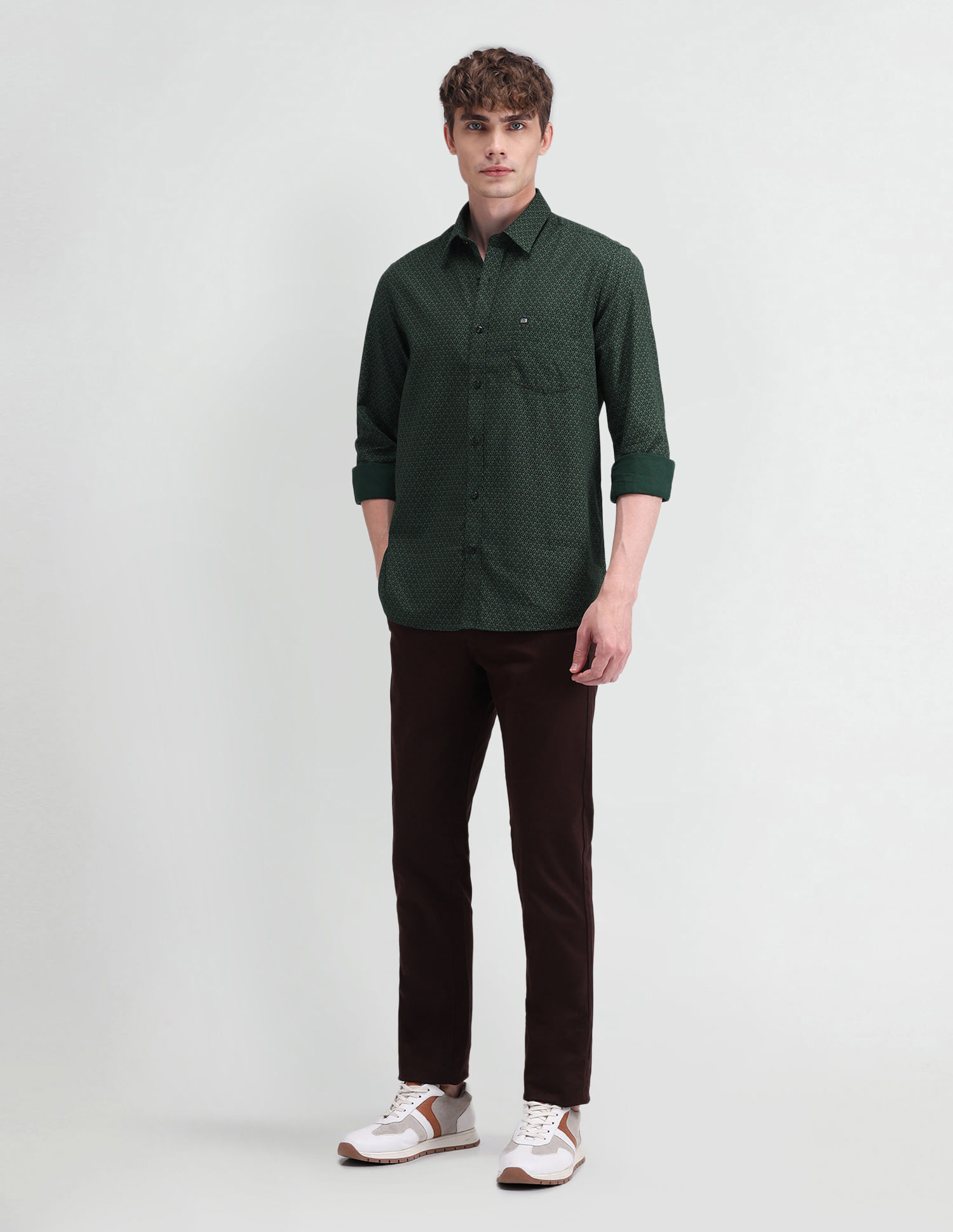 Arrow Sport Brooklyn Fit All-over Print Shirt