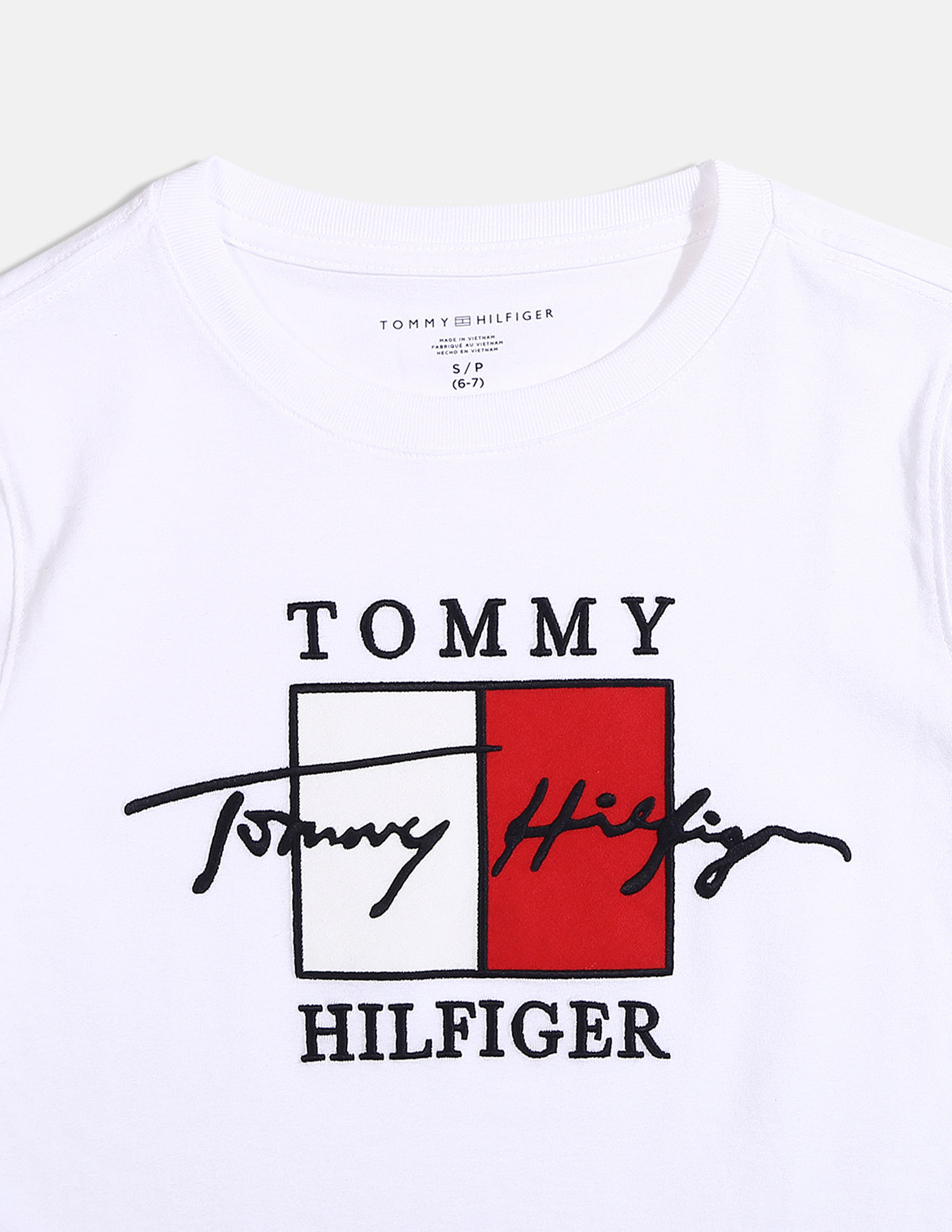 Buy Tommy Kids Boys White Logo Cotton T-Shirt - NNNOW.com